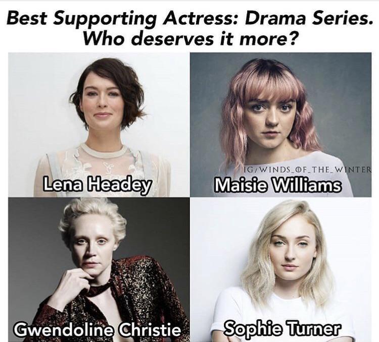 Best supporting actress nominee freefolk
