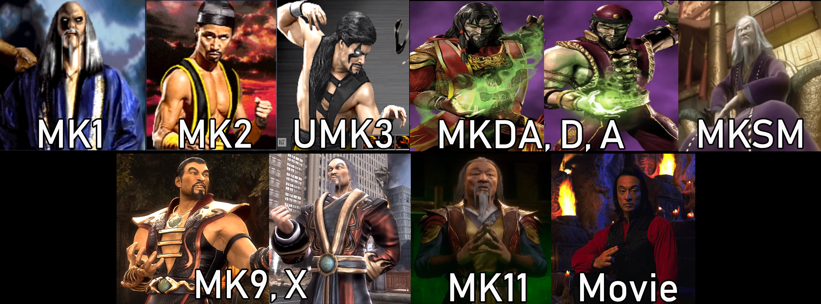 Evolution of Shang Tsung in games. MortalKombat