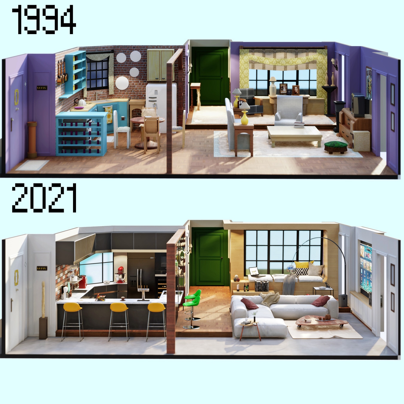 In case anyone was wondering how Monica's apartment from Friends could