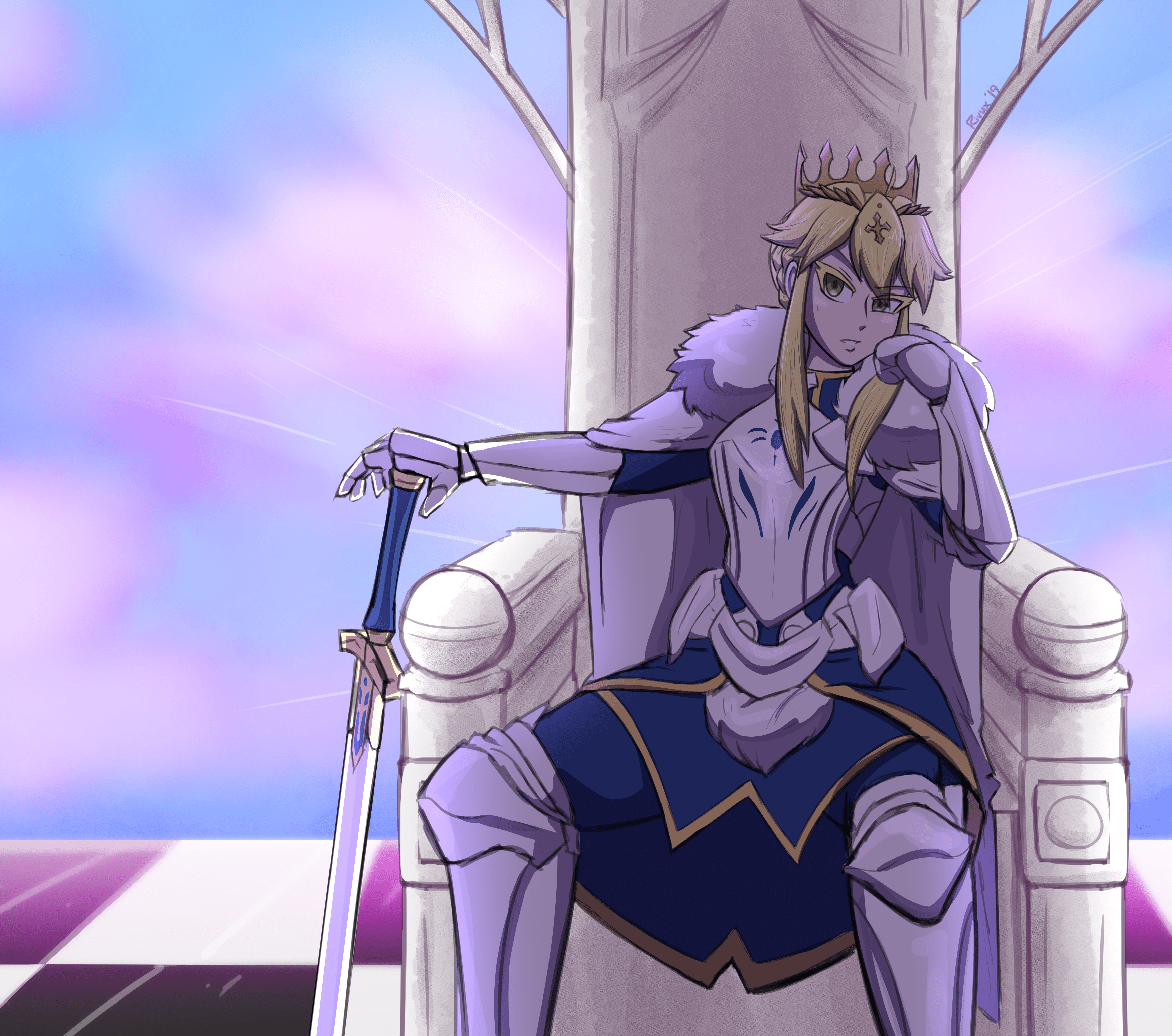 Got commissioned to draw Goddess Rhongomyniad Artoria