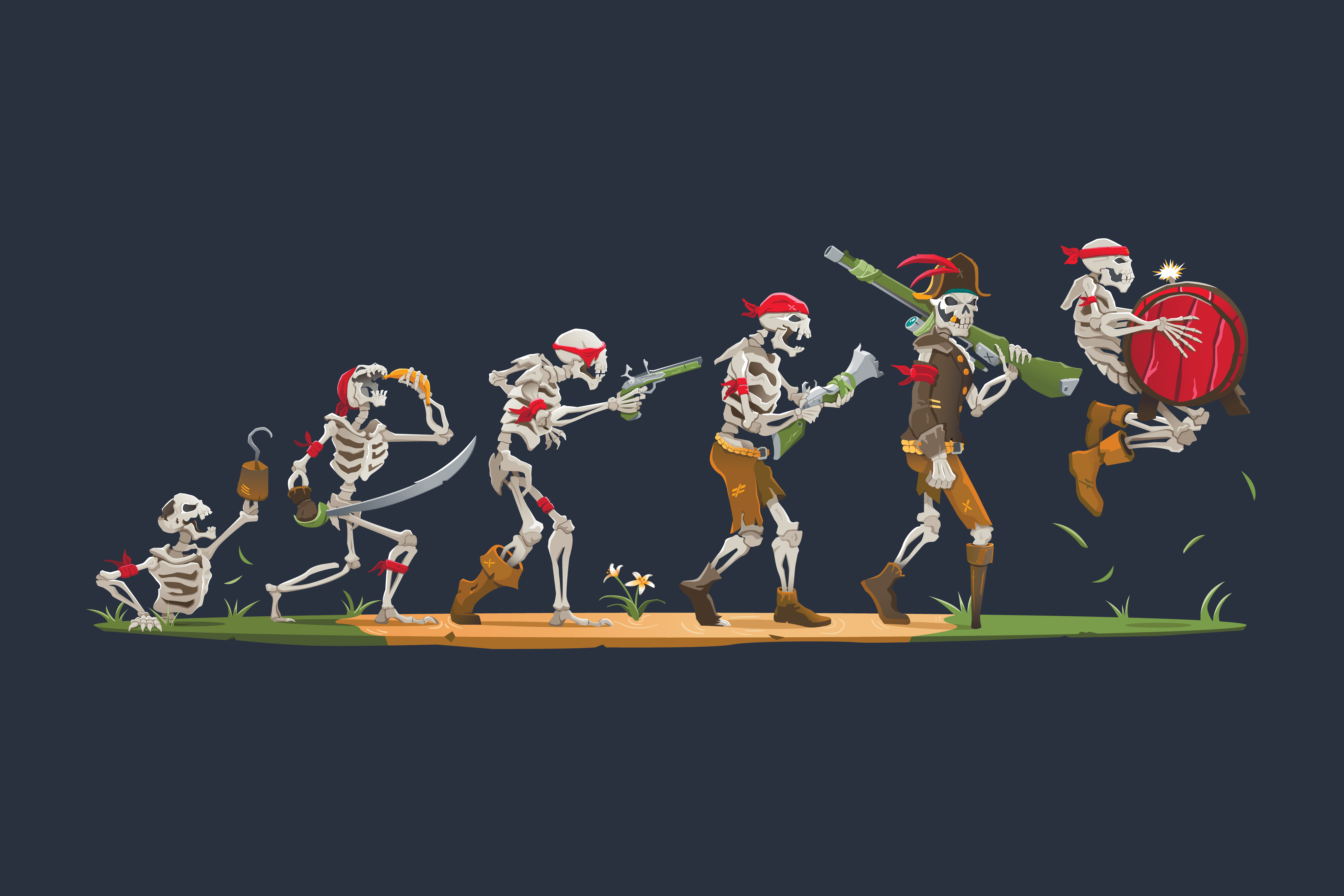 My Skelly evolution tshirt design made it as an official piece of Sea