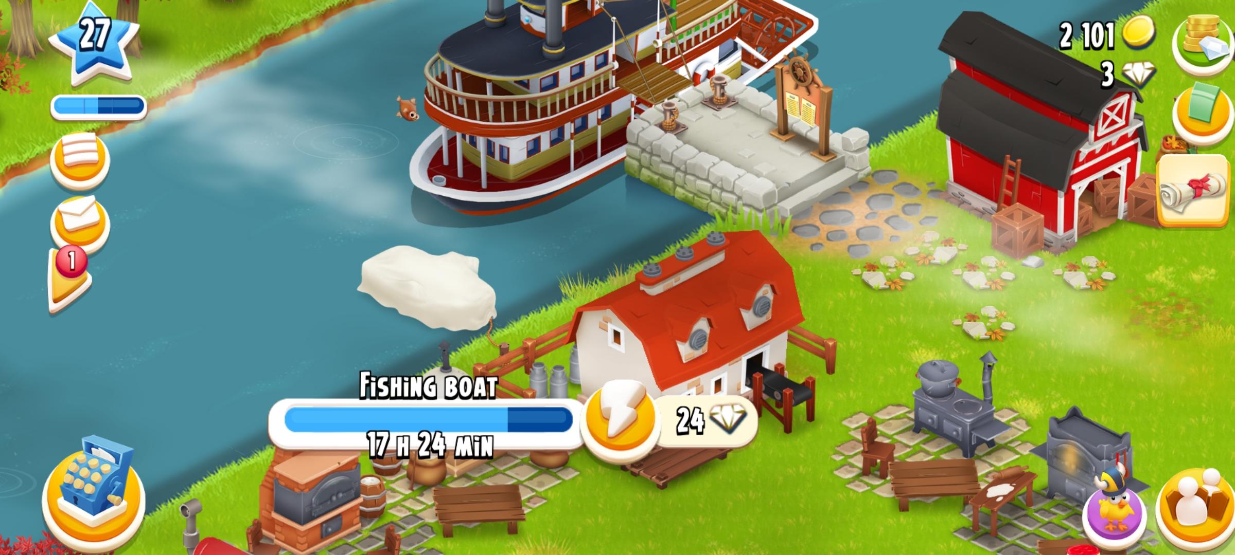 Does the fishing boat cost vary? r/HayDay