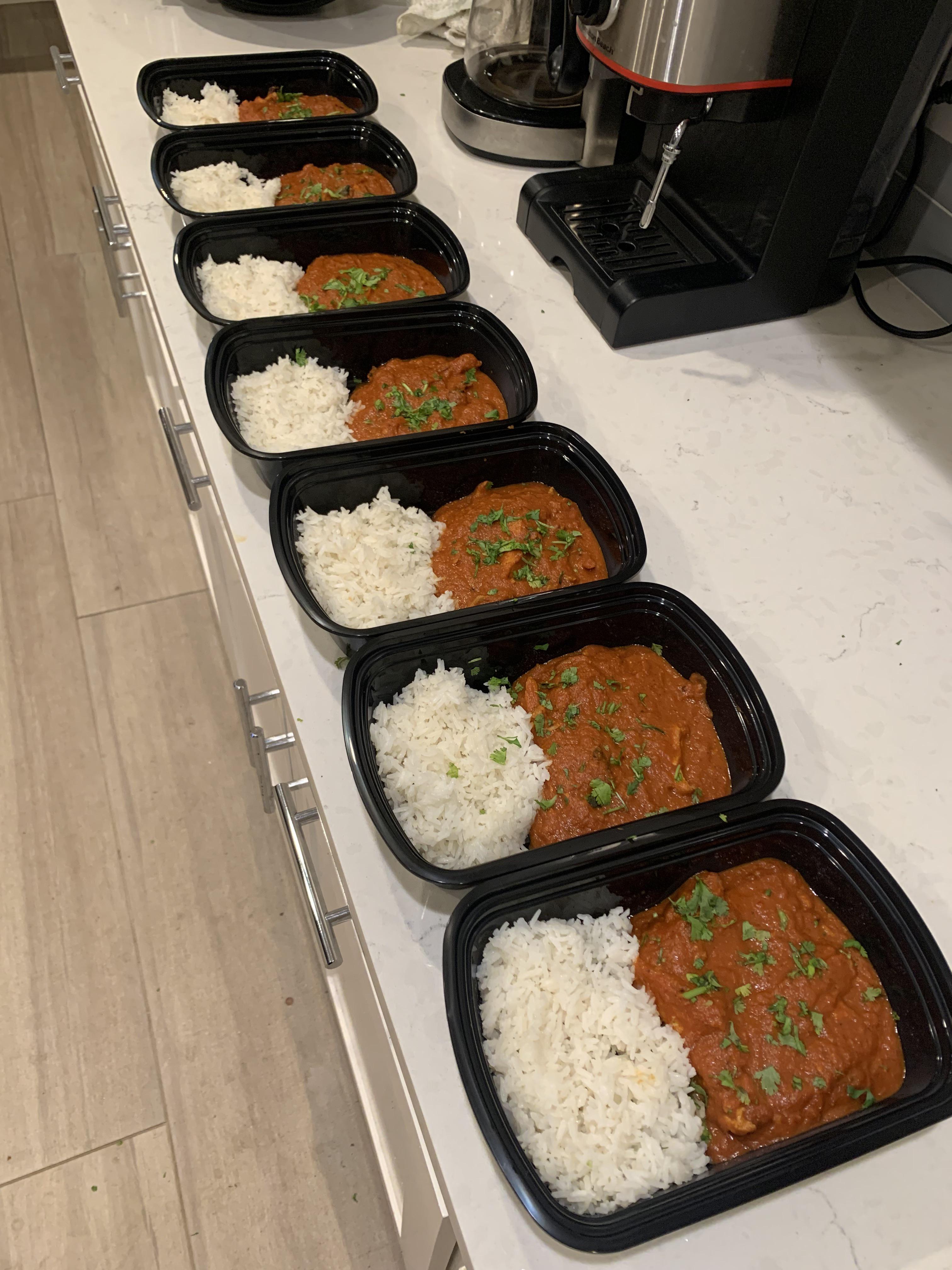 Butter chicken and rice! r/MealPrepSunday