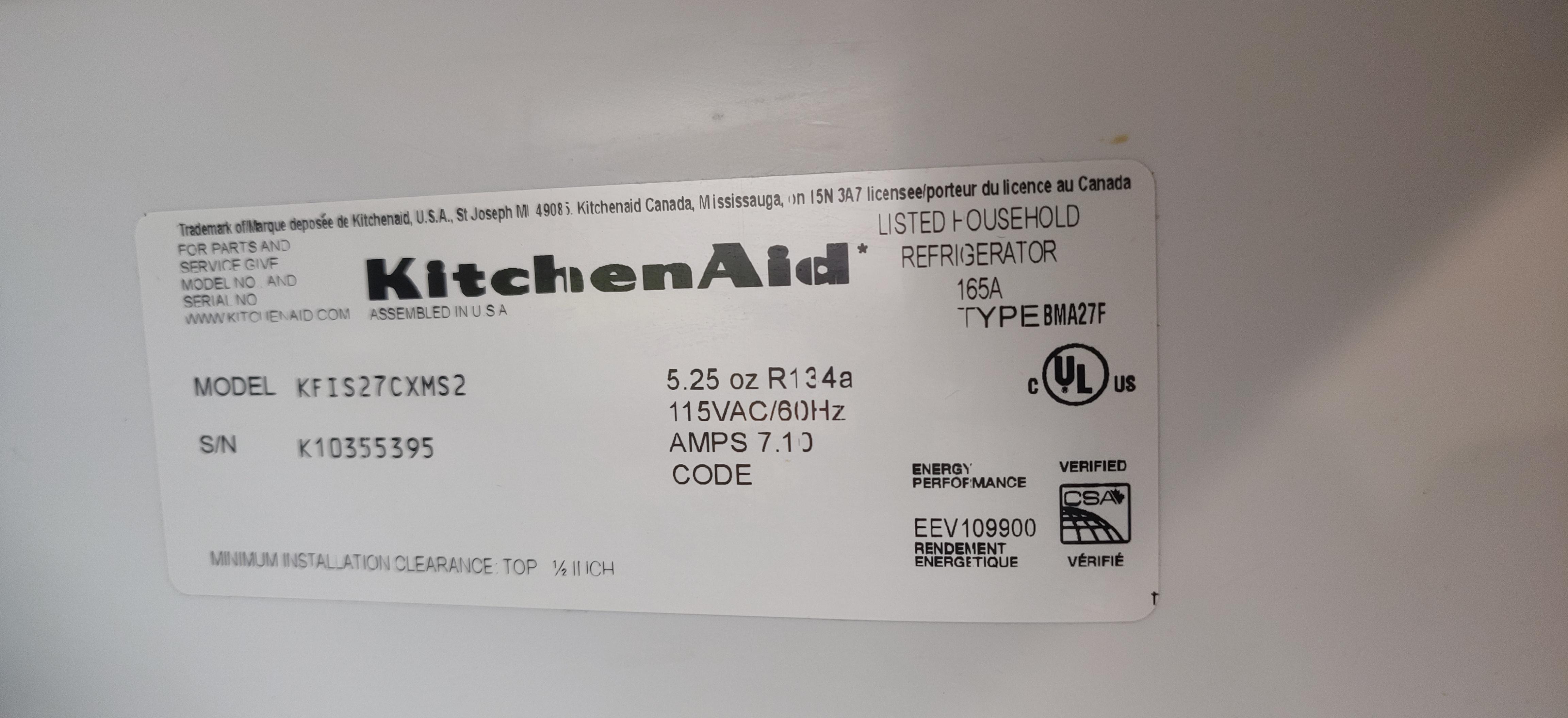 KitchenAid Fridge No Water, No Ice r/appliancerepair