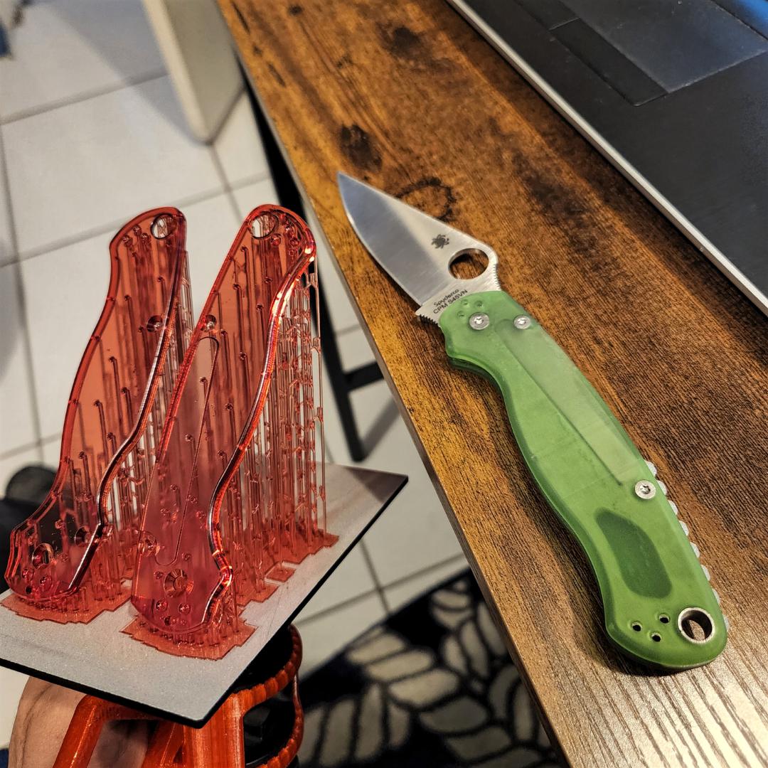 Still prototyping these resin scales. Soon they will be ready 👀 r/knives