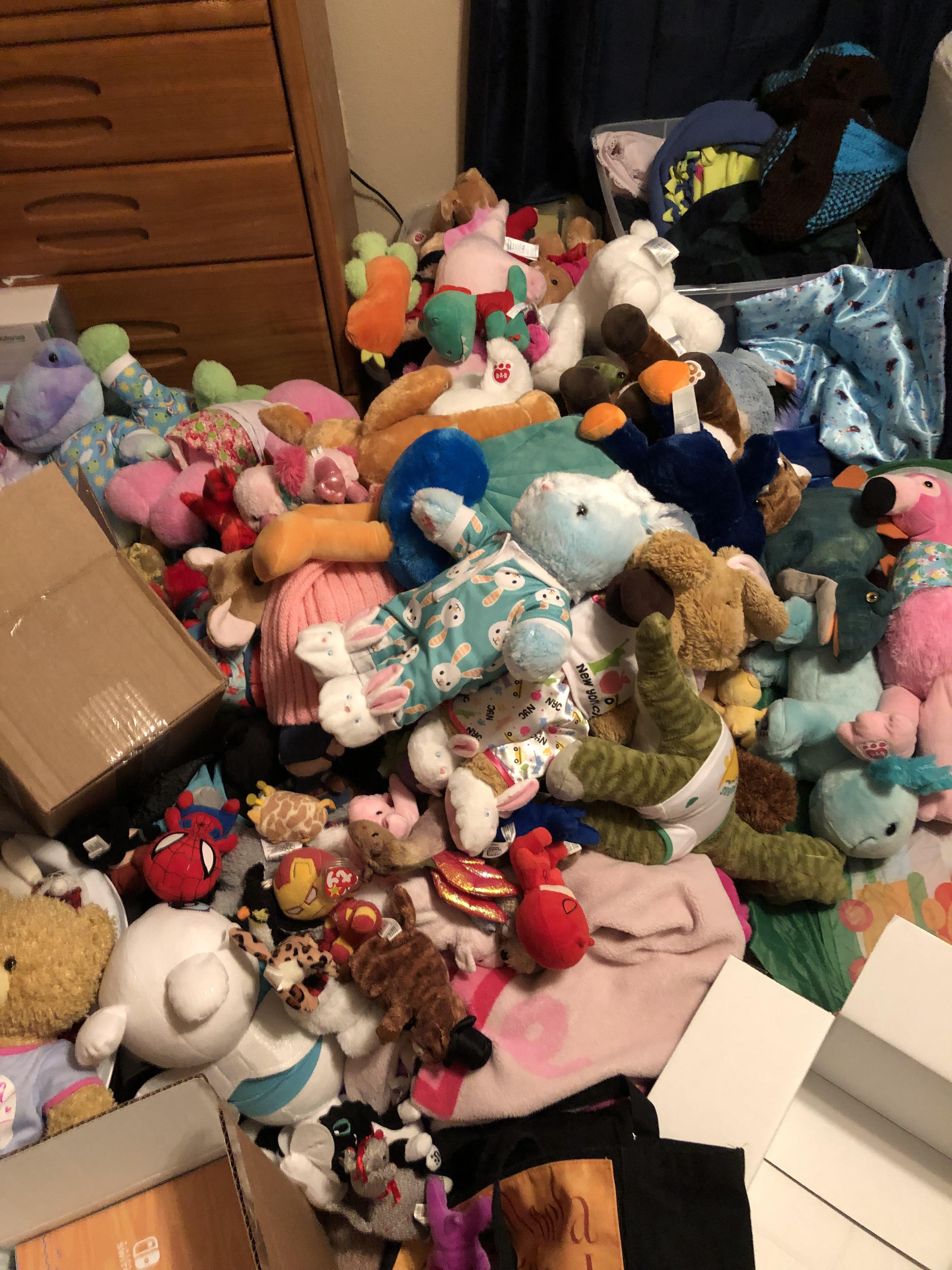 My bedroom floor after I’ve too exhausted to continue cleaning