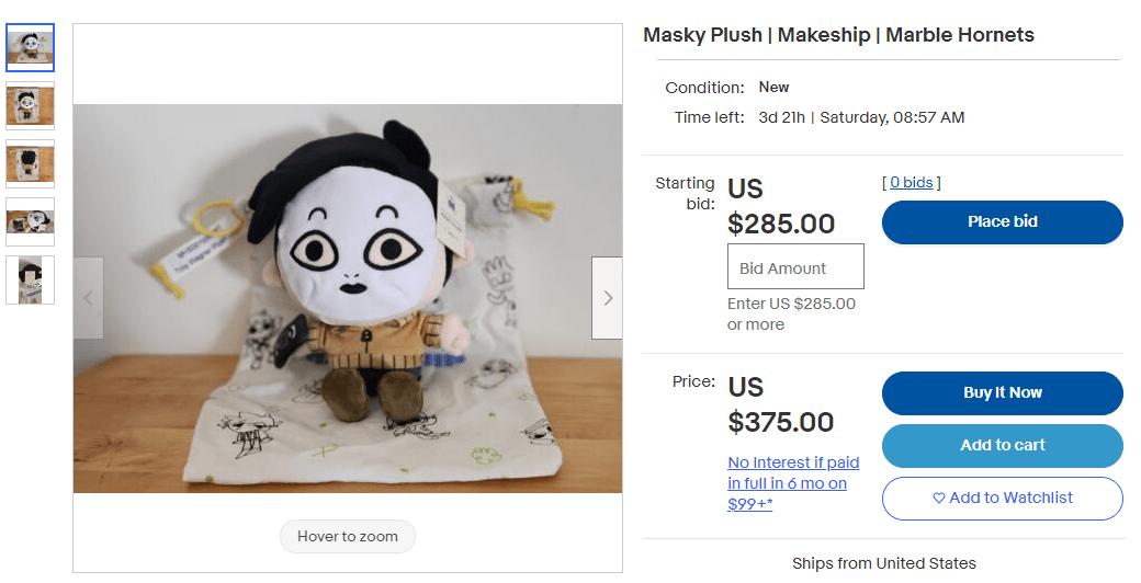 I was telling my friend that I would do ANYTHING for the masky plush
