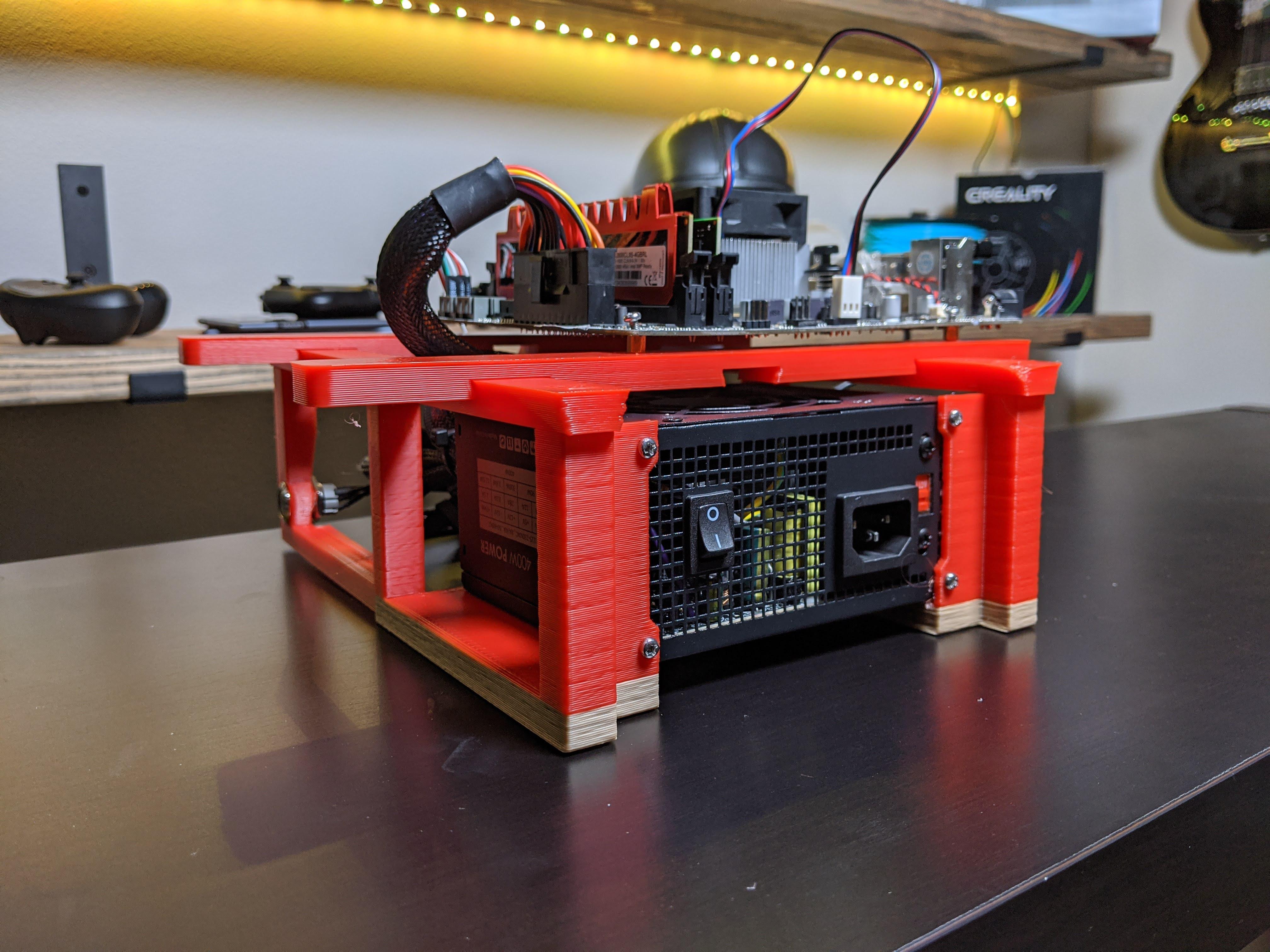 Designed a 9.1L 3D Printed OpenFrame Case. Function