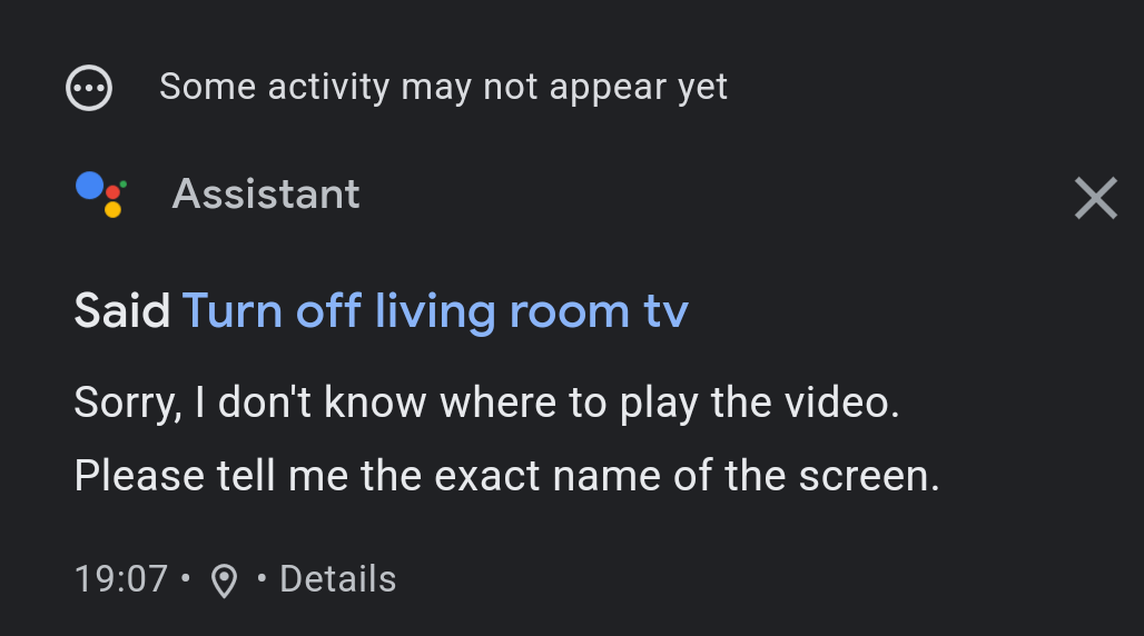GH not longer turns off living room tv. any suggestions? r/googlehome