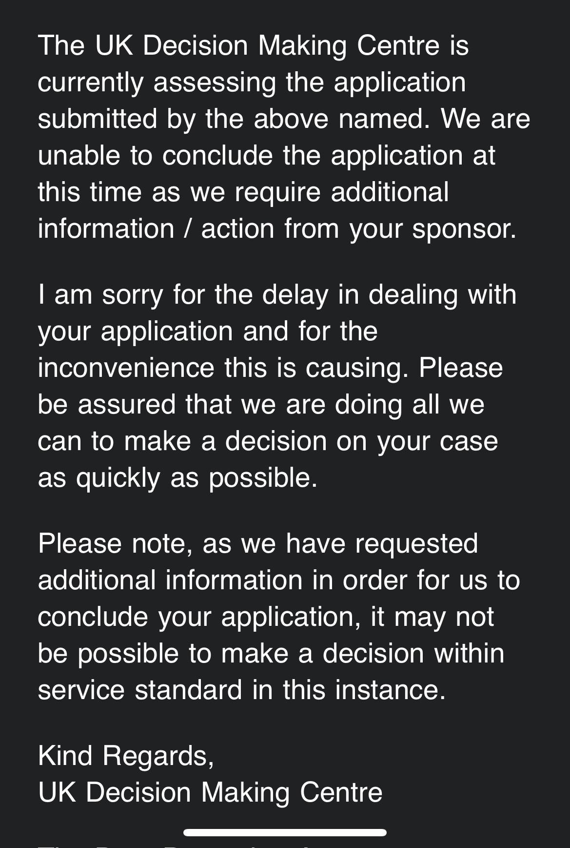 I received an email from UK decision making centre. r/ukvisa