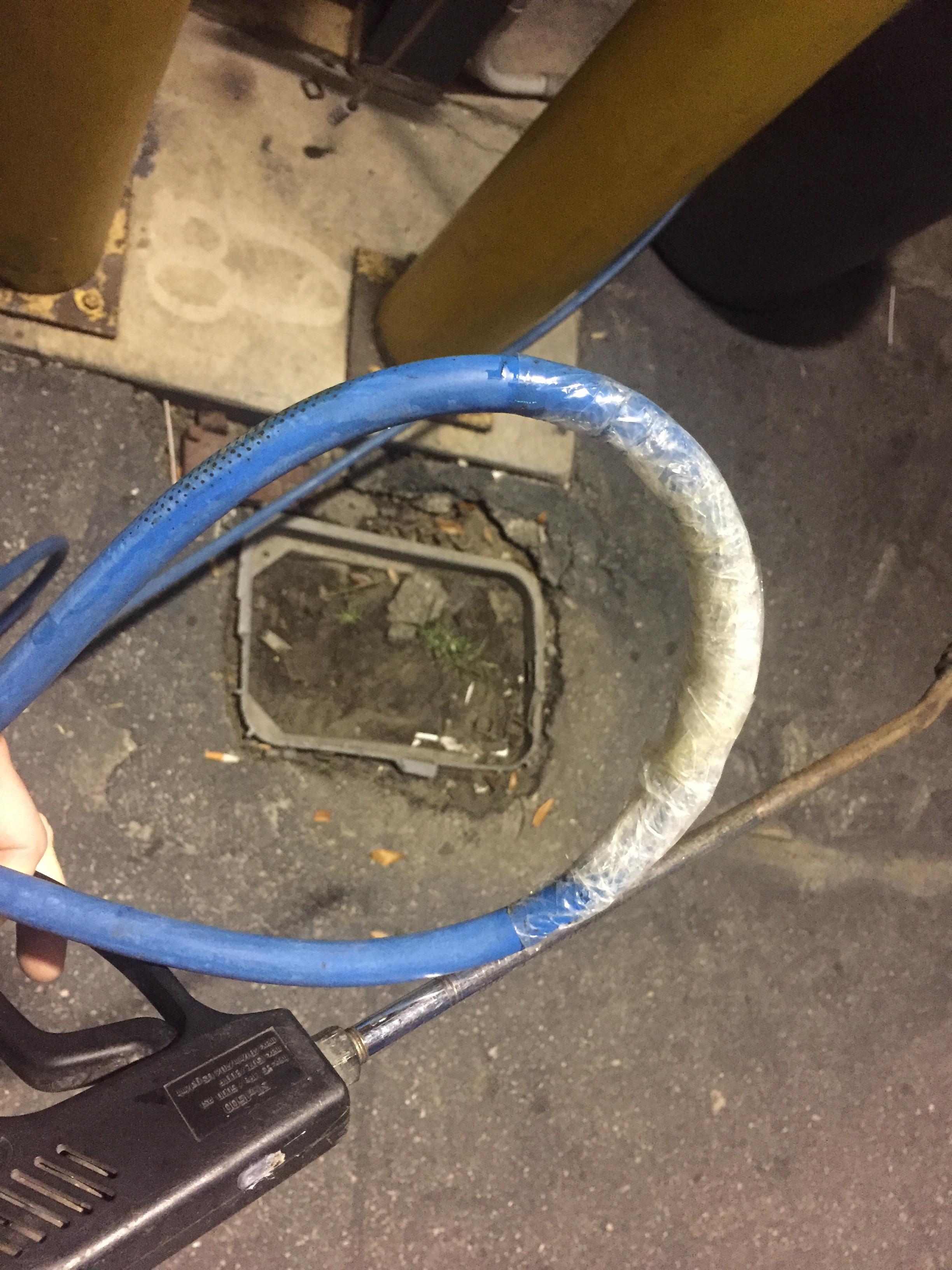 The pressure washer hose is still leaking, somehow. r