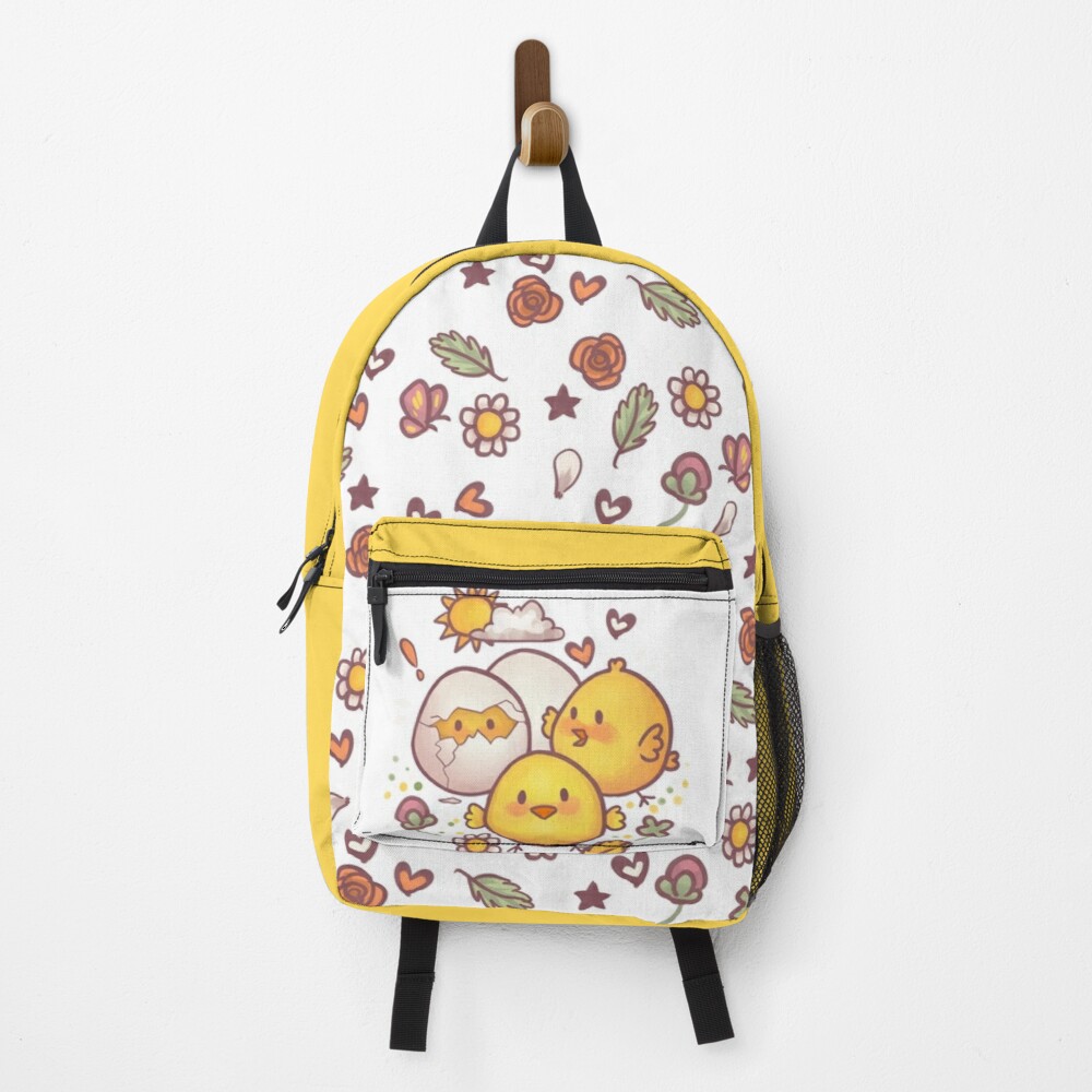 Cute yellow chicks backpack r/redbubble
