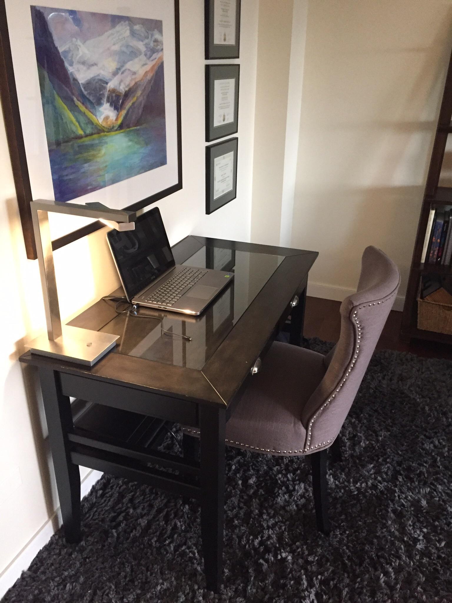 My "home office" (really just one end the living room in my condo) r