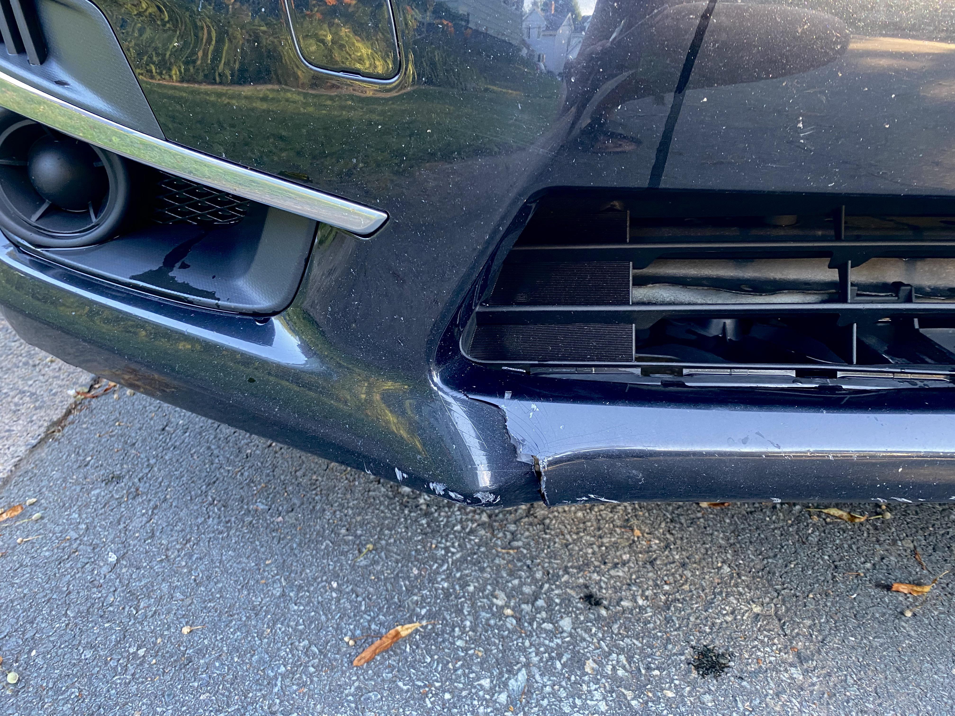 Cracked bumper Subaru Impreza do you think it will pass its vehicle