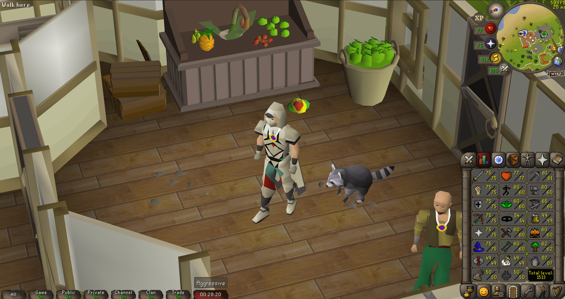 Just got my first ever pet, got rocky at 54 thieving!! r/osrs