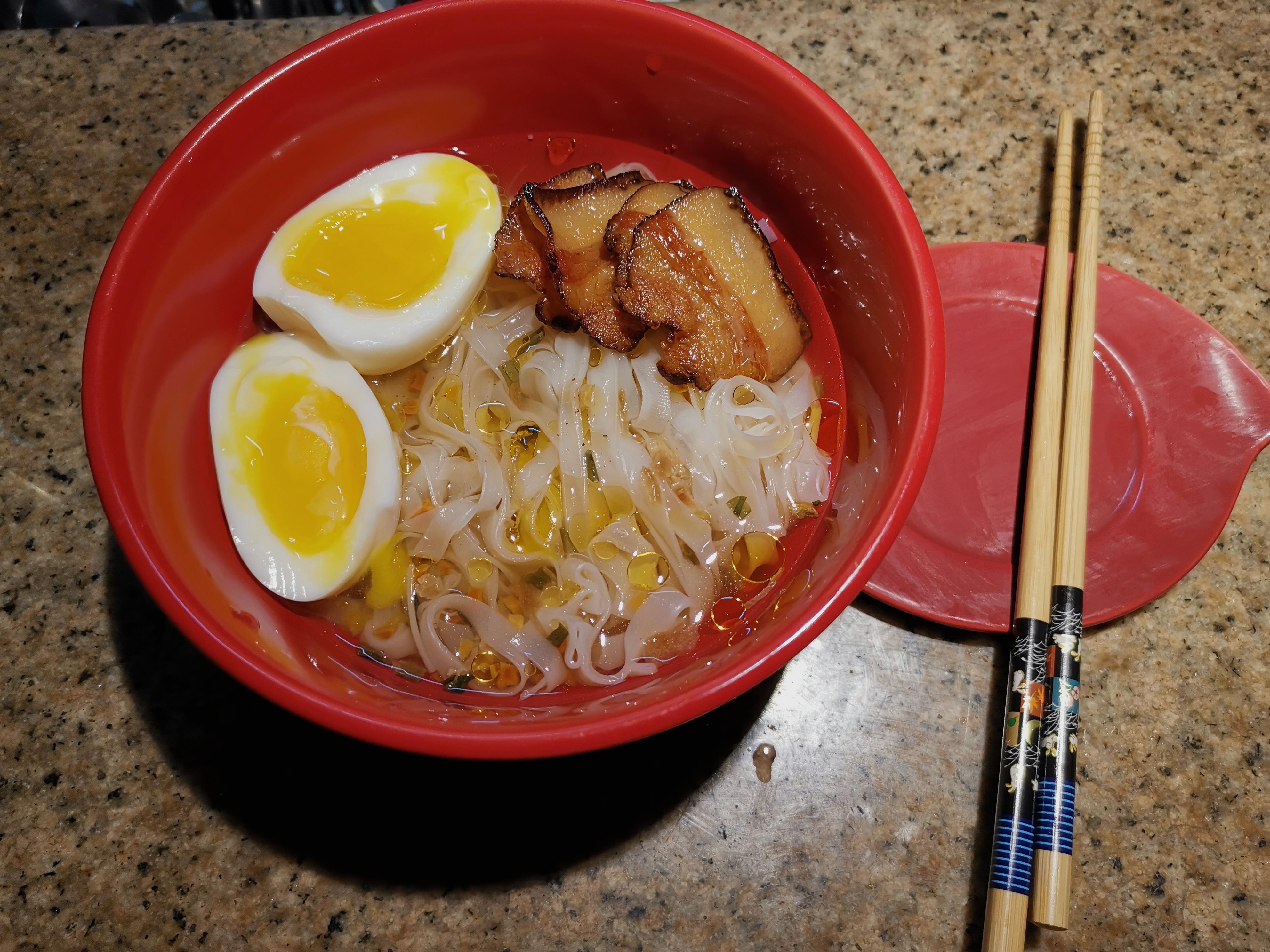 I put ramen toppings on an instant pho r/ramen