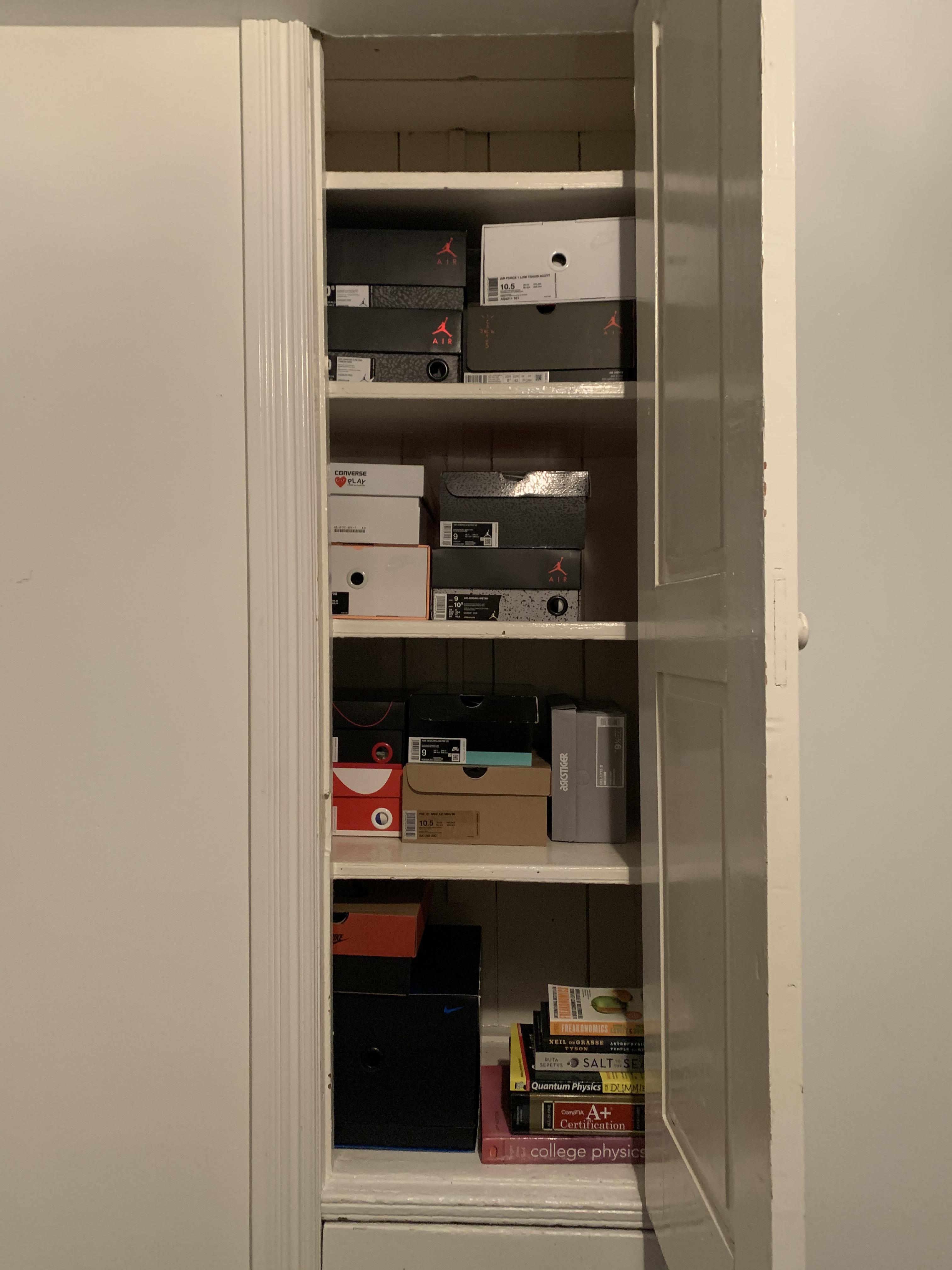 Something From The Weird Corner Of The Internet Cupboard Putting the creepy cupboard in my bedroom to good use Sneakers