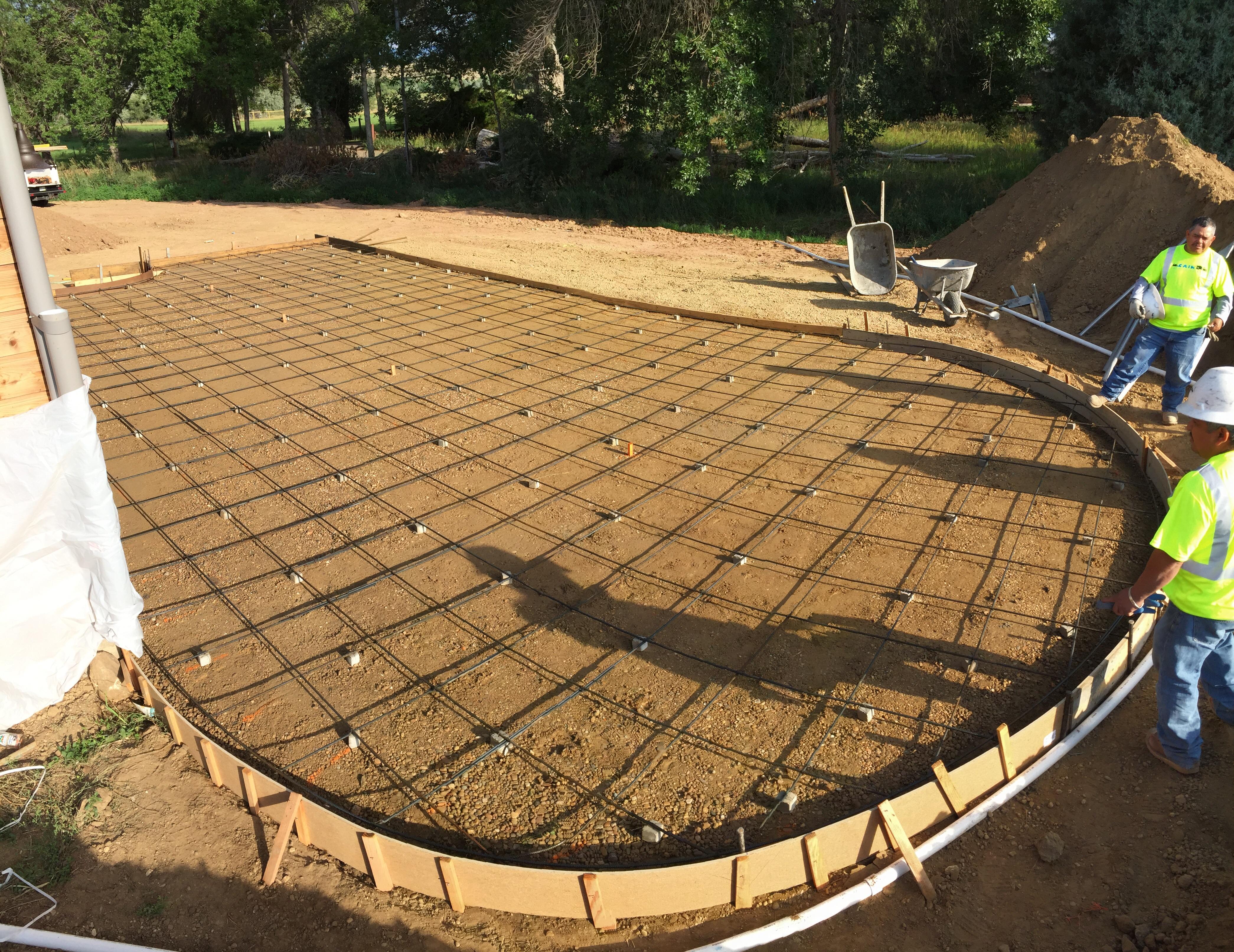 Driveway prepped and ready for mud. These cool temps in August are