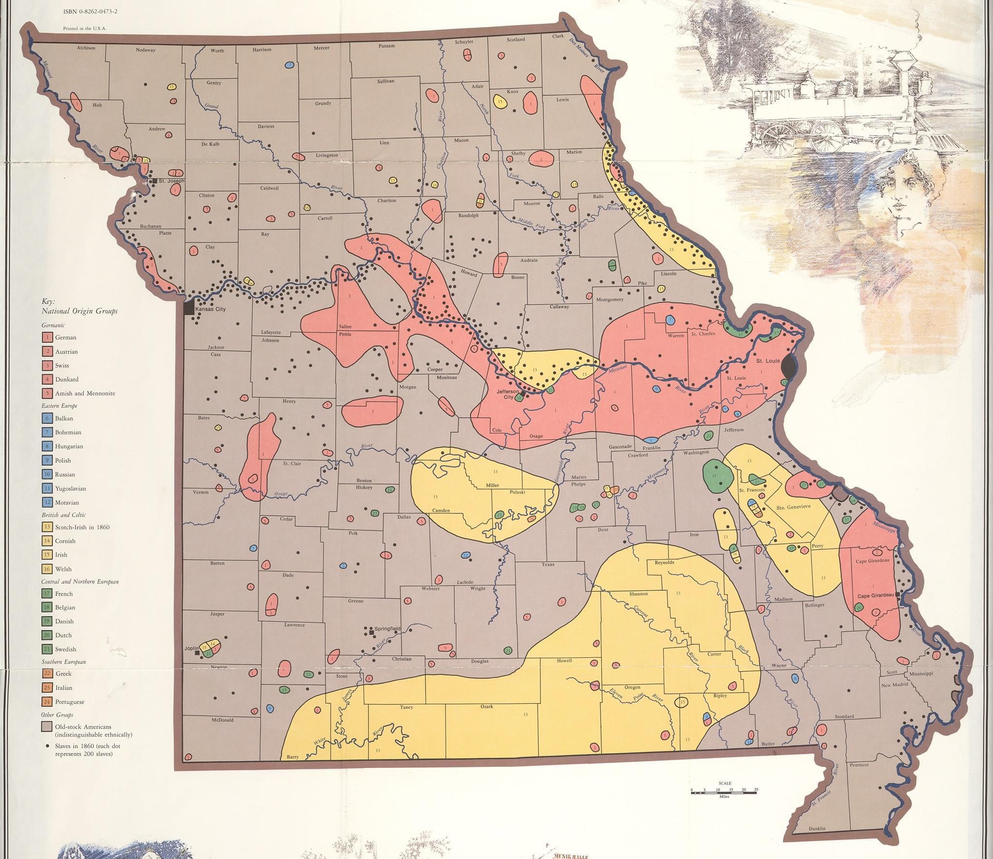 Settlement Patterns in Missouri A Study of Population Origins r/MapPorn