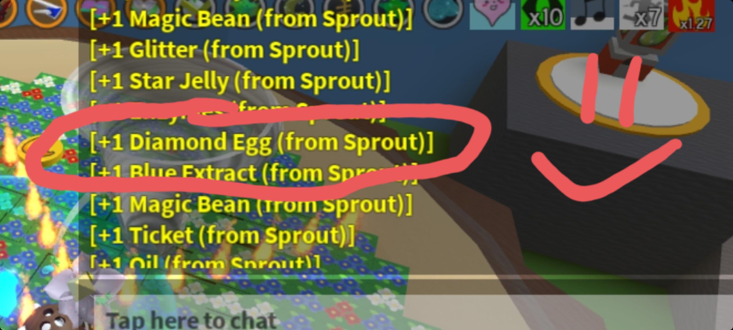 First diamond egg from a sprout! (legendary) r/BeeSwarmSimulator
