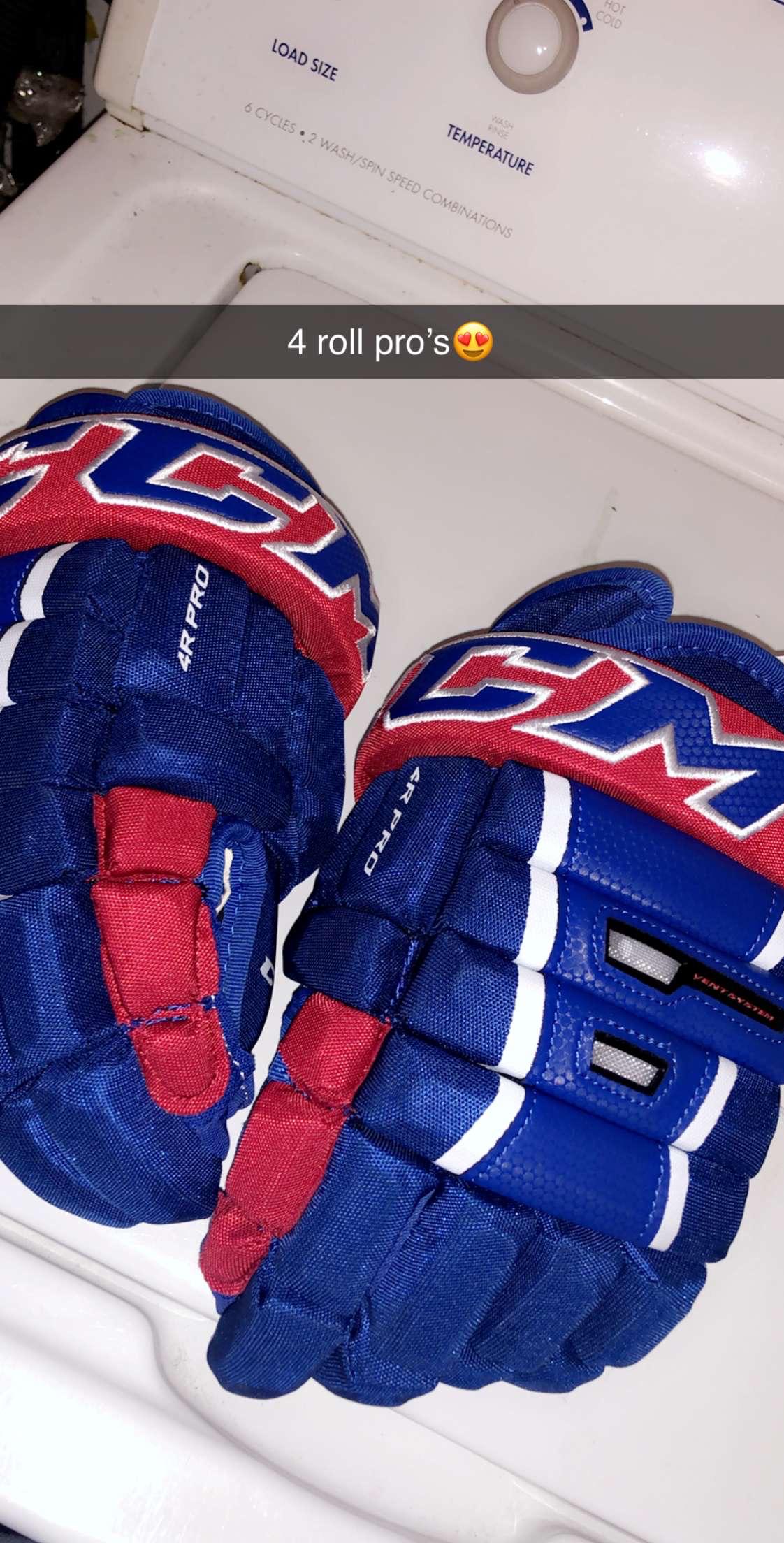 Upgraded from Canadian Tire gloves to these! so excited r/hockeyplayers