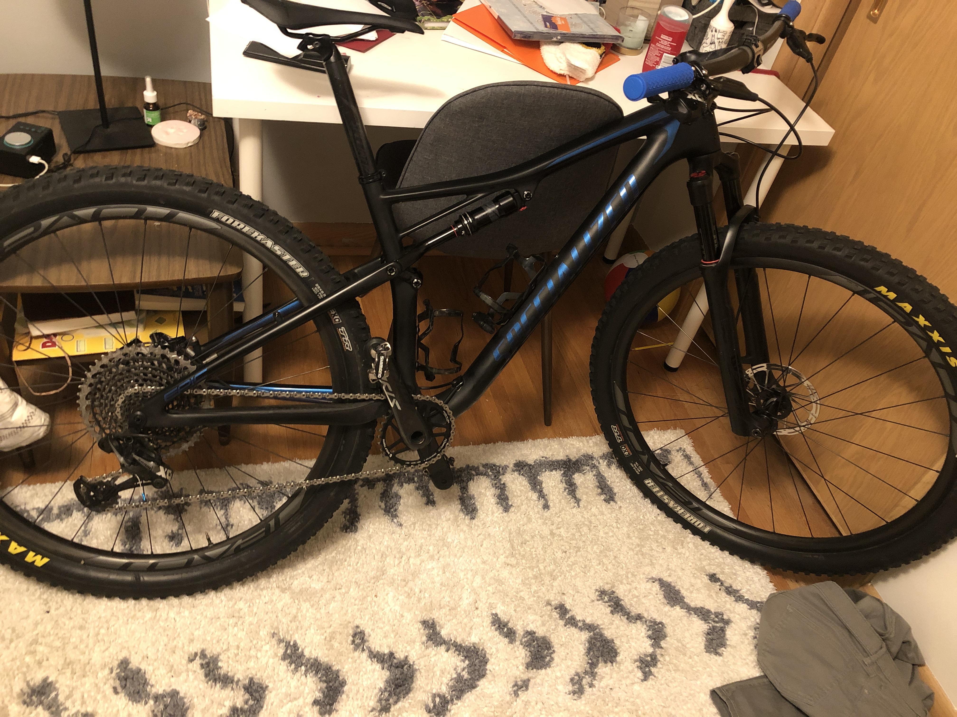 This is my first bike having a rear shock and it kind of makes a fluidy