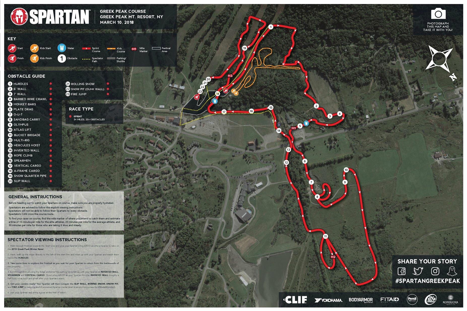 Greek Peak Trail Map Here’s the Greek Peak map for this weekend! spartanrace