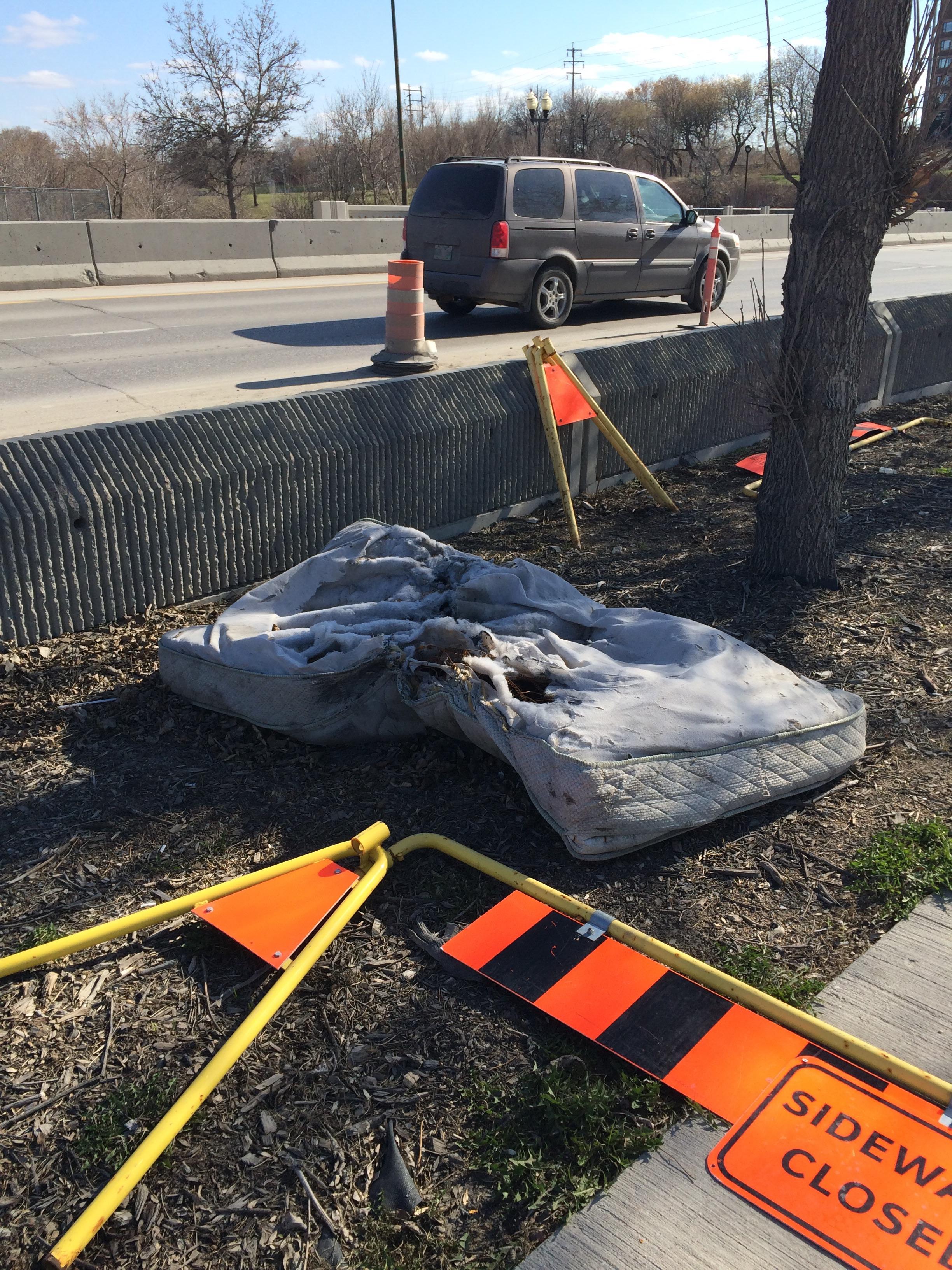 Mattress watch day 73. Portage Ave. r/Winnipeg