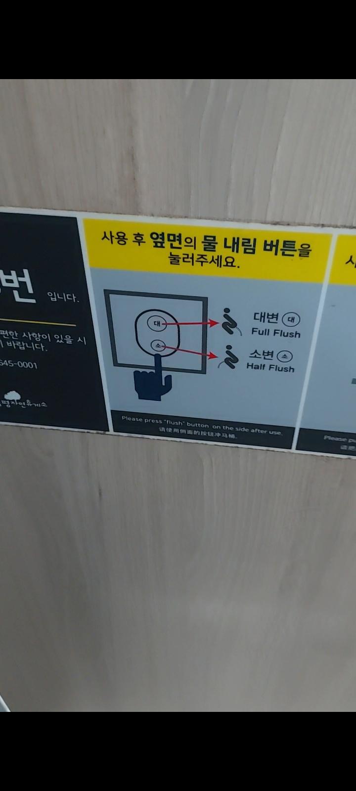 Korean rest station toilet with half and full flush r/mildlyinteresting