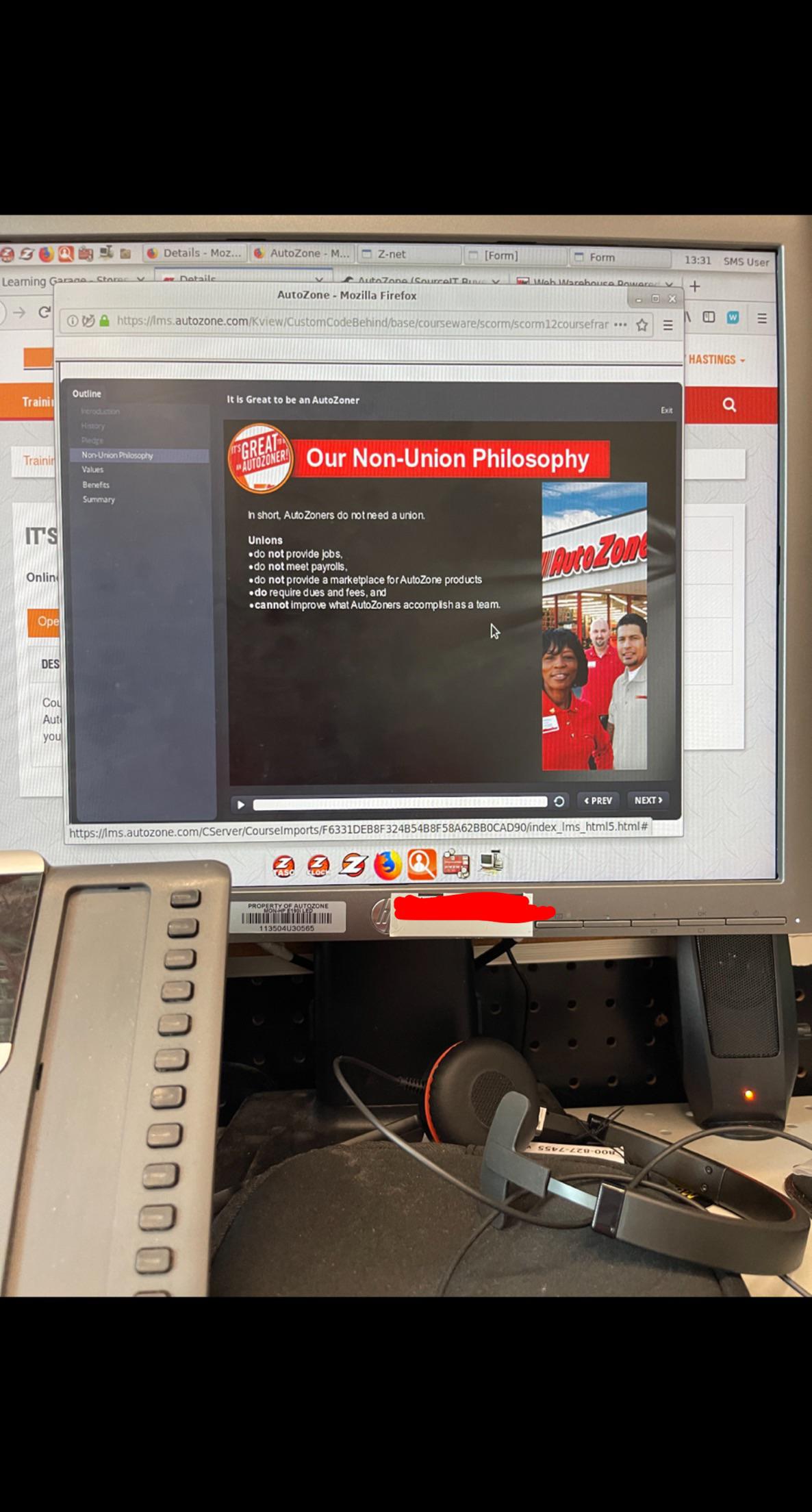 AutoZone’s “Non union philosophy” I worked here for a week before I was