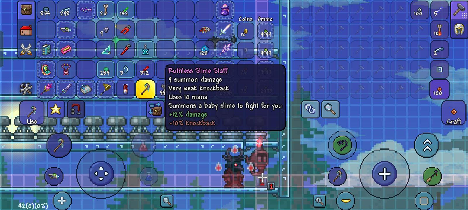 I accidentally get the slime staff while building my automatic mob statues r/Terraria