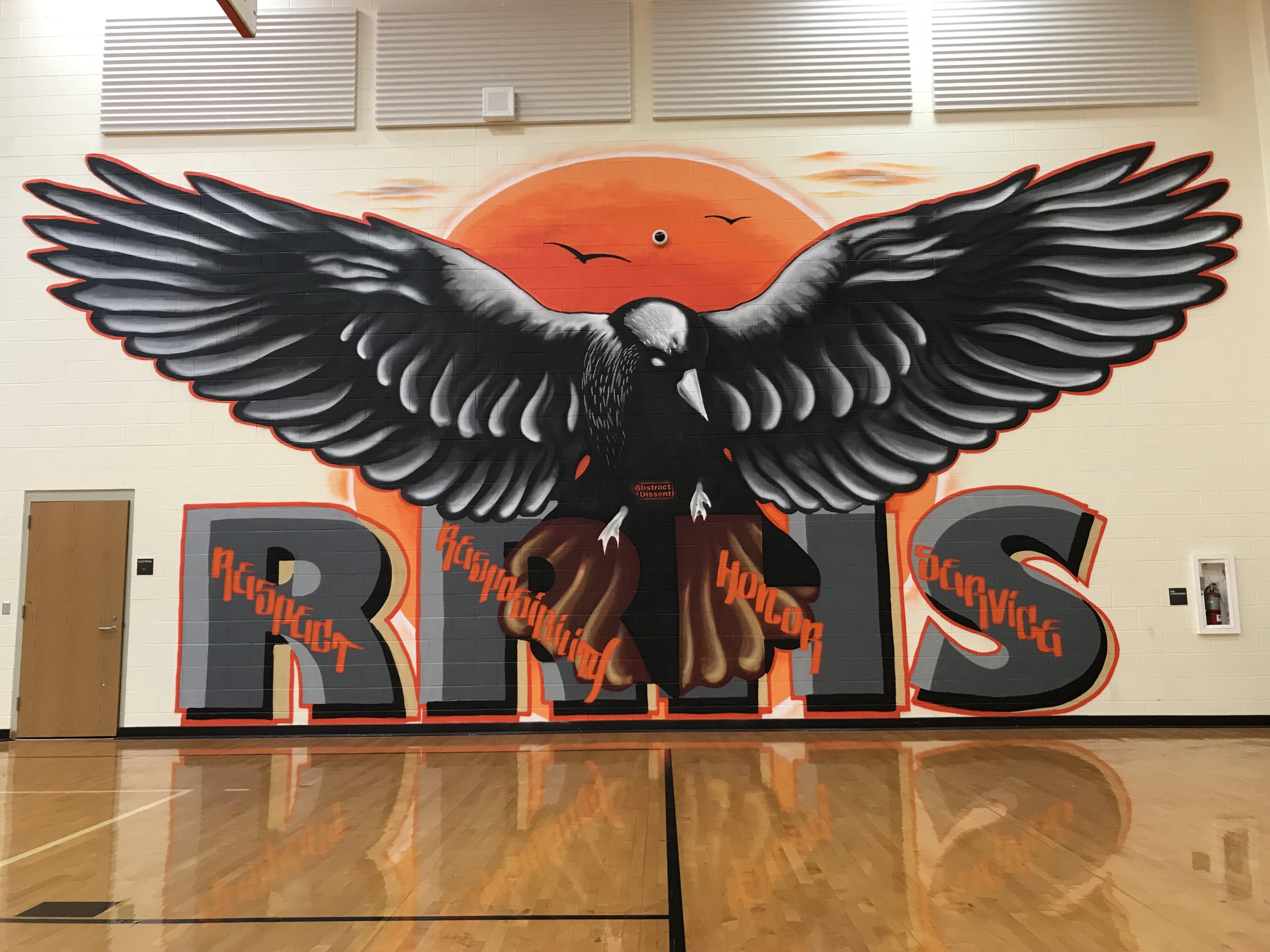 Rocky River High School mural. riseup rrhs abstractdissent r/Graffiti
