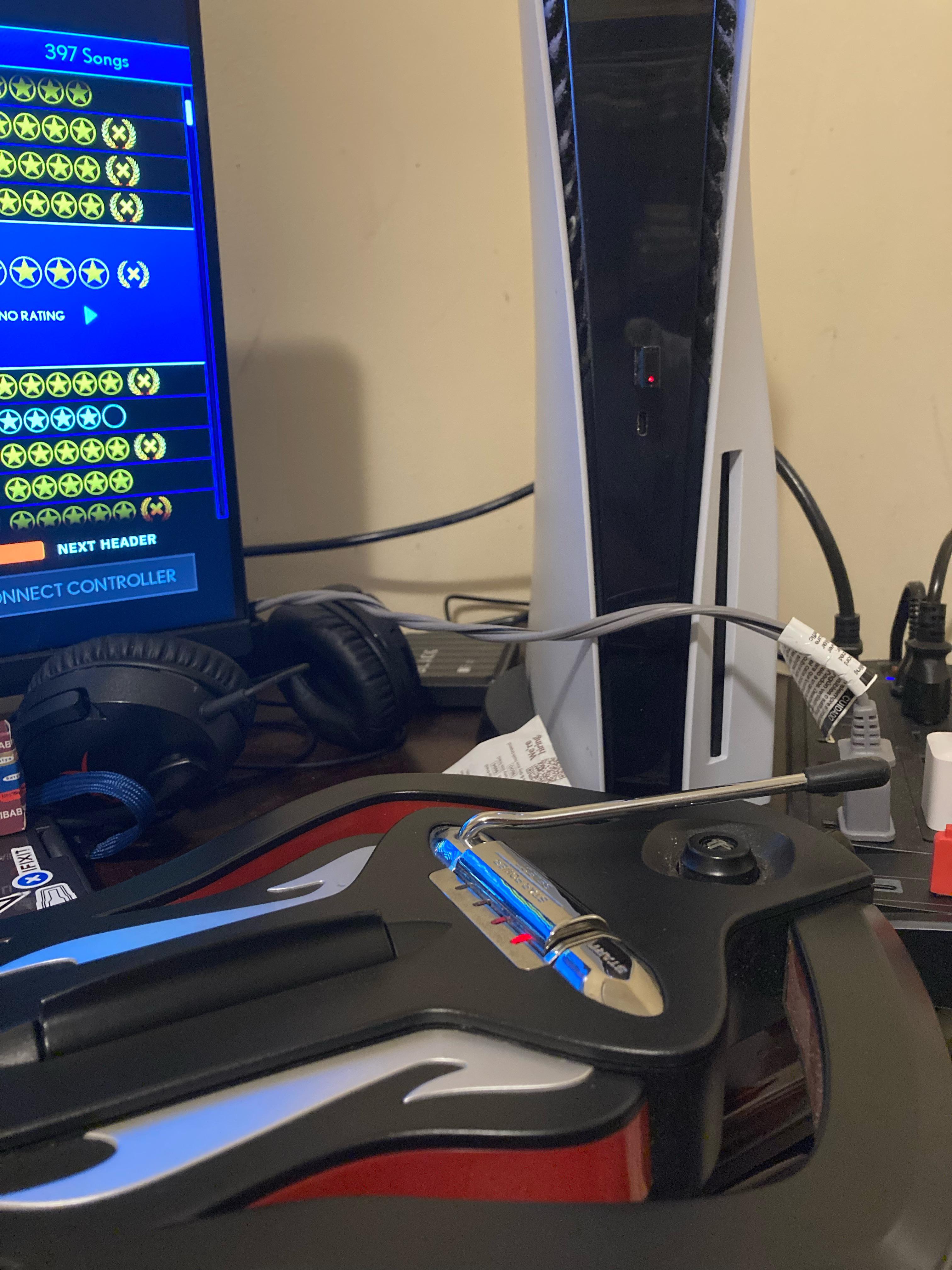 Never take for granted the beauty of PS3 Guitar Hero controllers being able to work with this