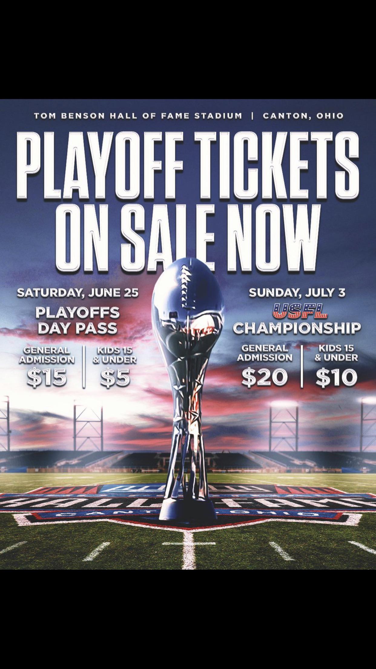 Playoff tickets on sale now r/USFL