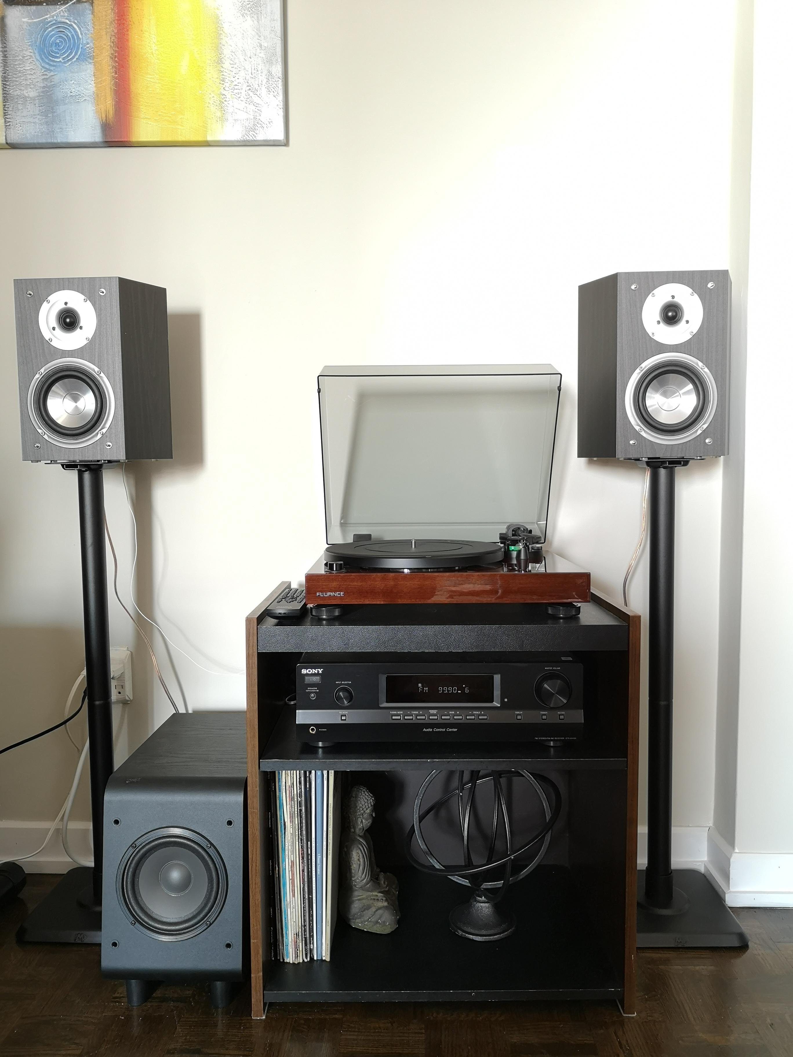 My budget setup, added a 6" subwoofer r/BudgetAudiophile