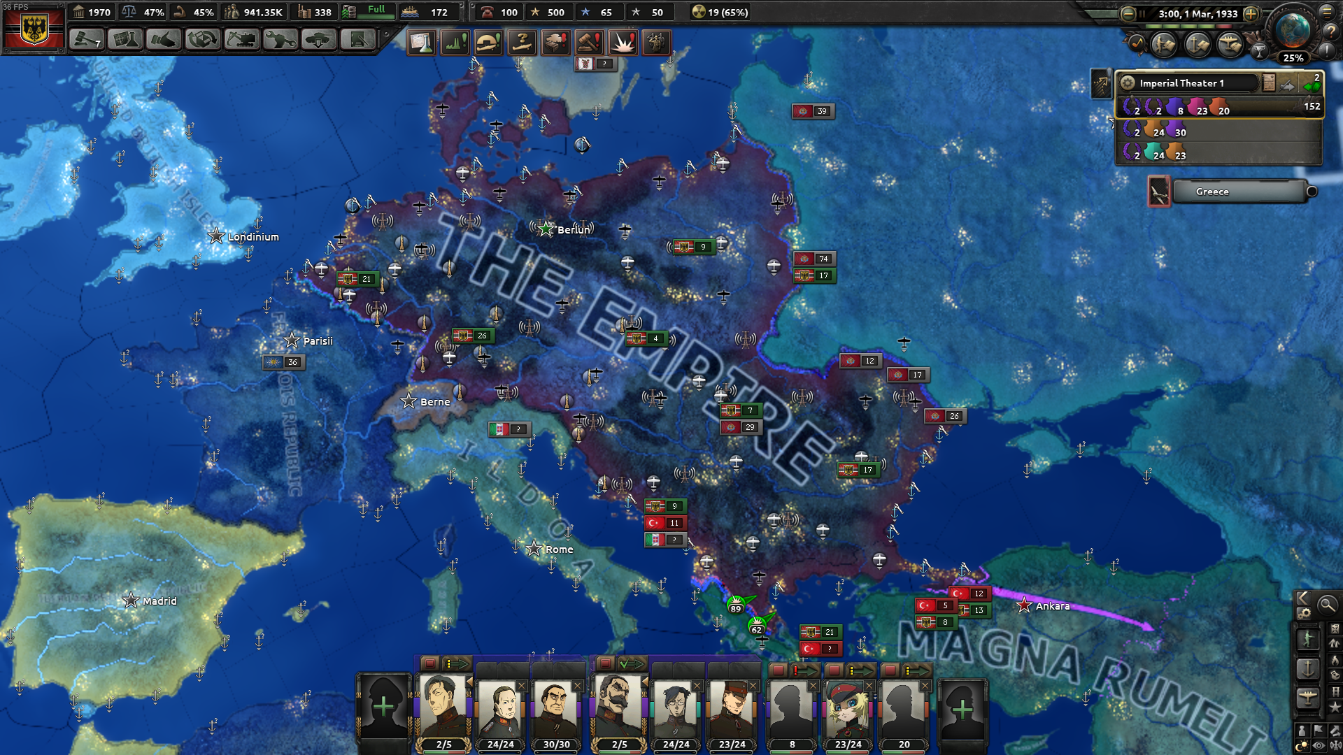 about two days of very hard AI in hoi4 YoujoSenki