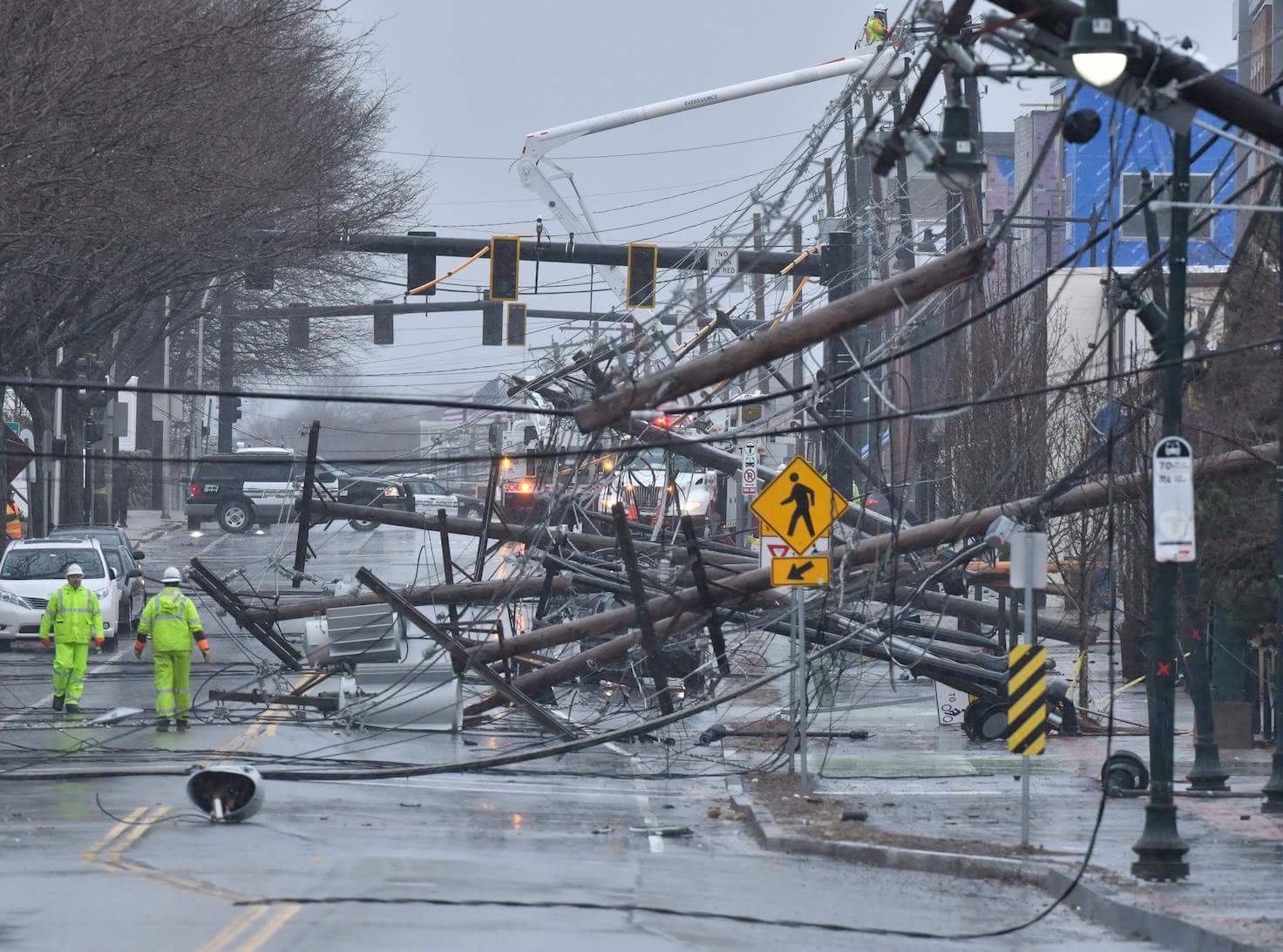 Yesterday's Storm Damage in Massachusetts r/Lineman