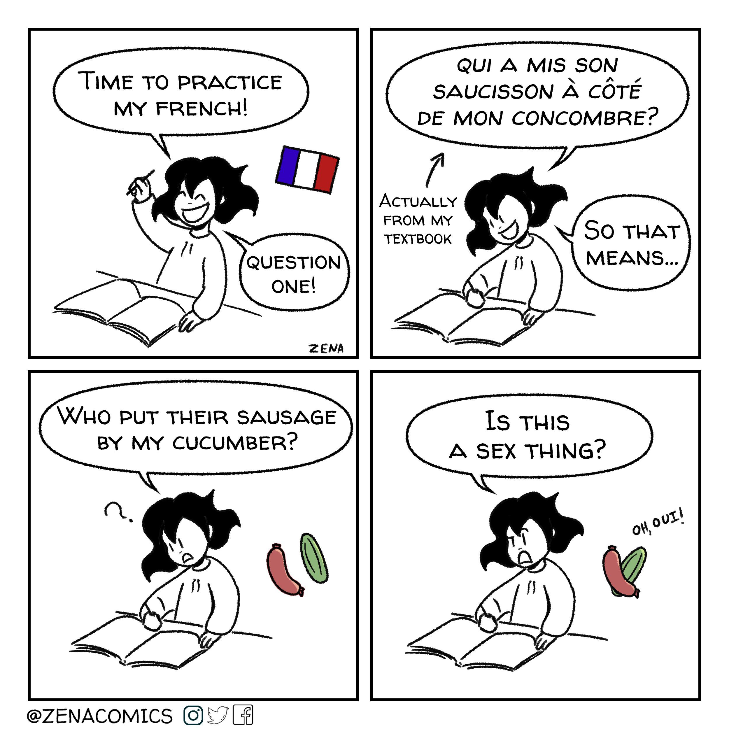 Learning French [OC] r/funny