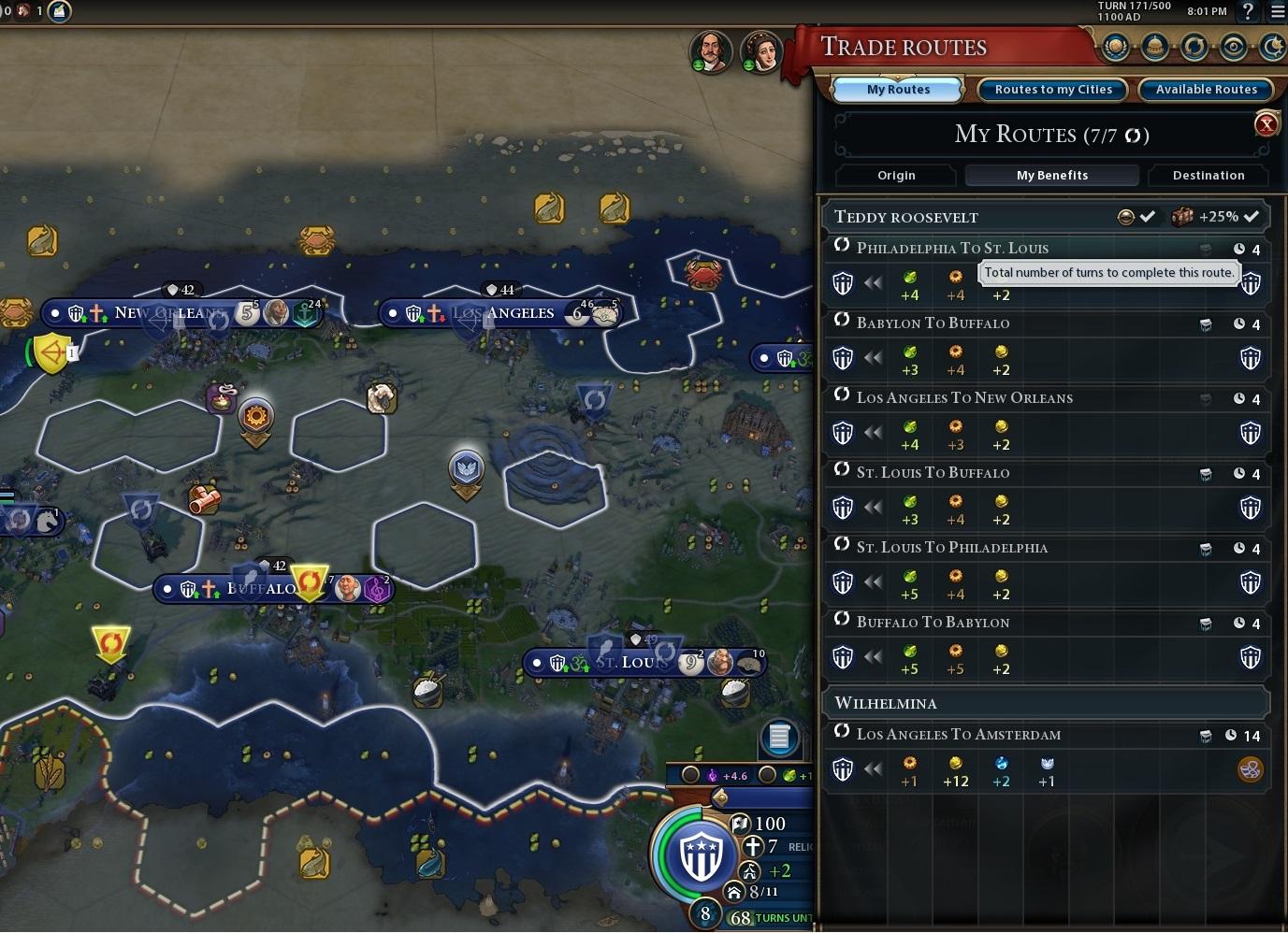 How long does it take to complete a trade route? r/civ