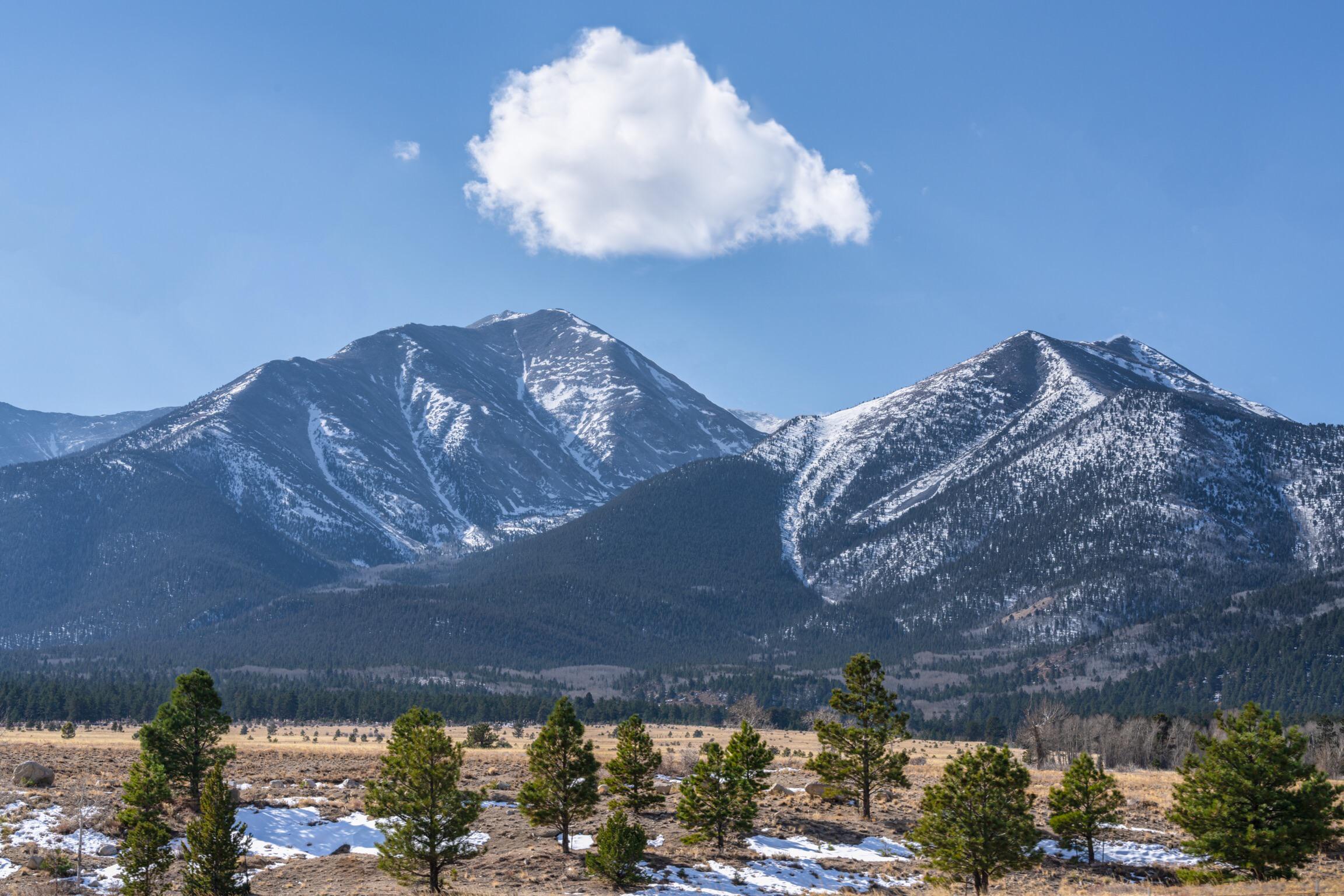 Lonely cloud in San Isabel National Forest, CO, Silver Creek Trailhead