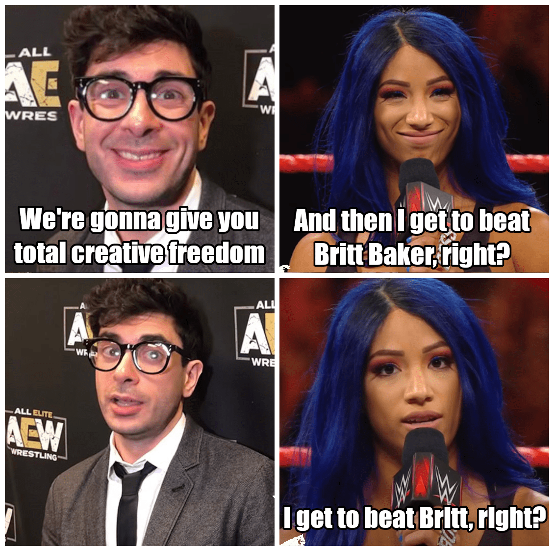 Tony Khan's first meeting with Sasha Banks SCJerk