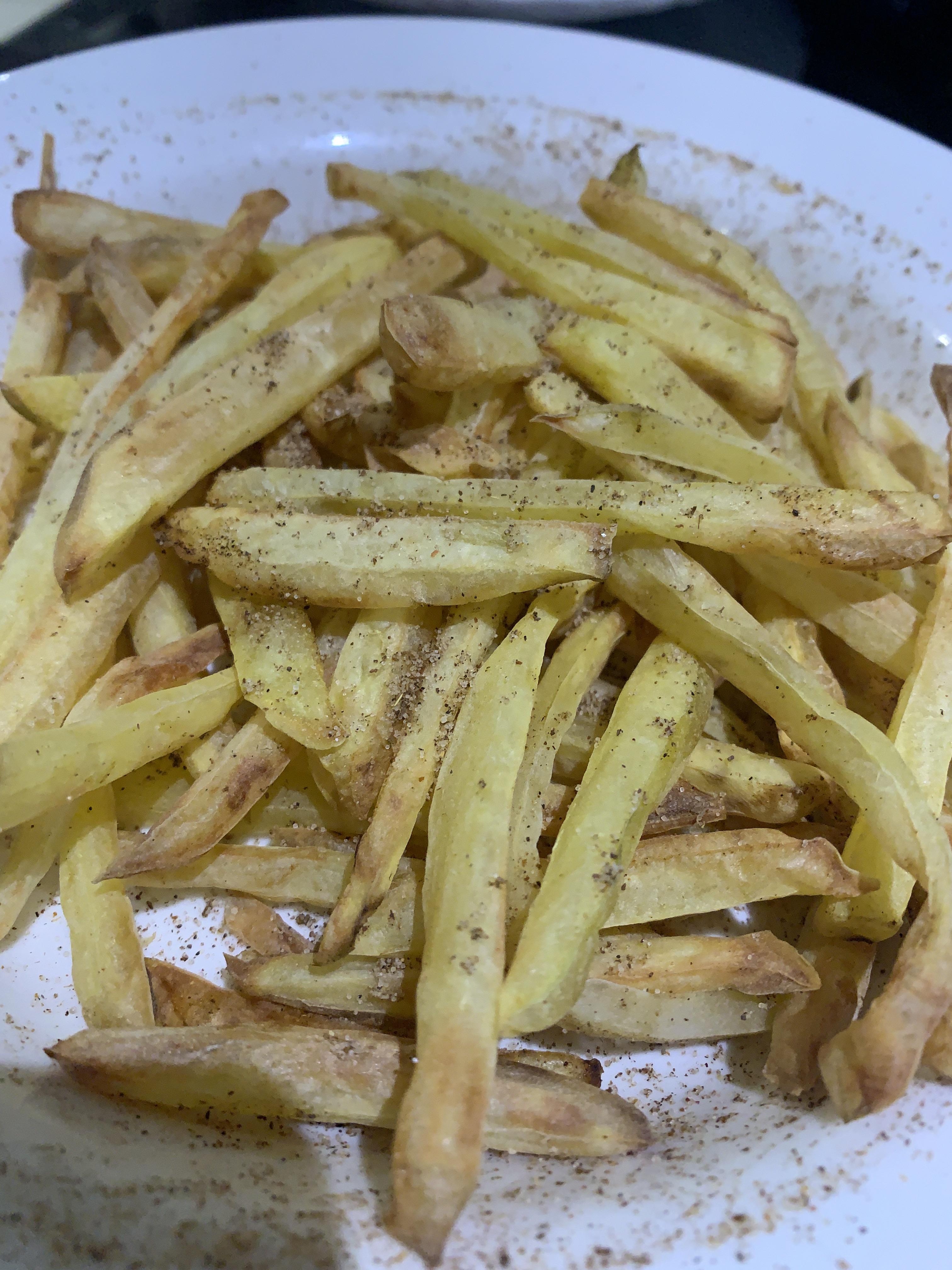 334 grams of air fried fries for 250 kcals r/1200isplenty