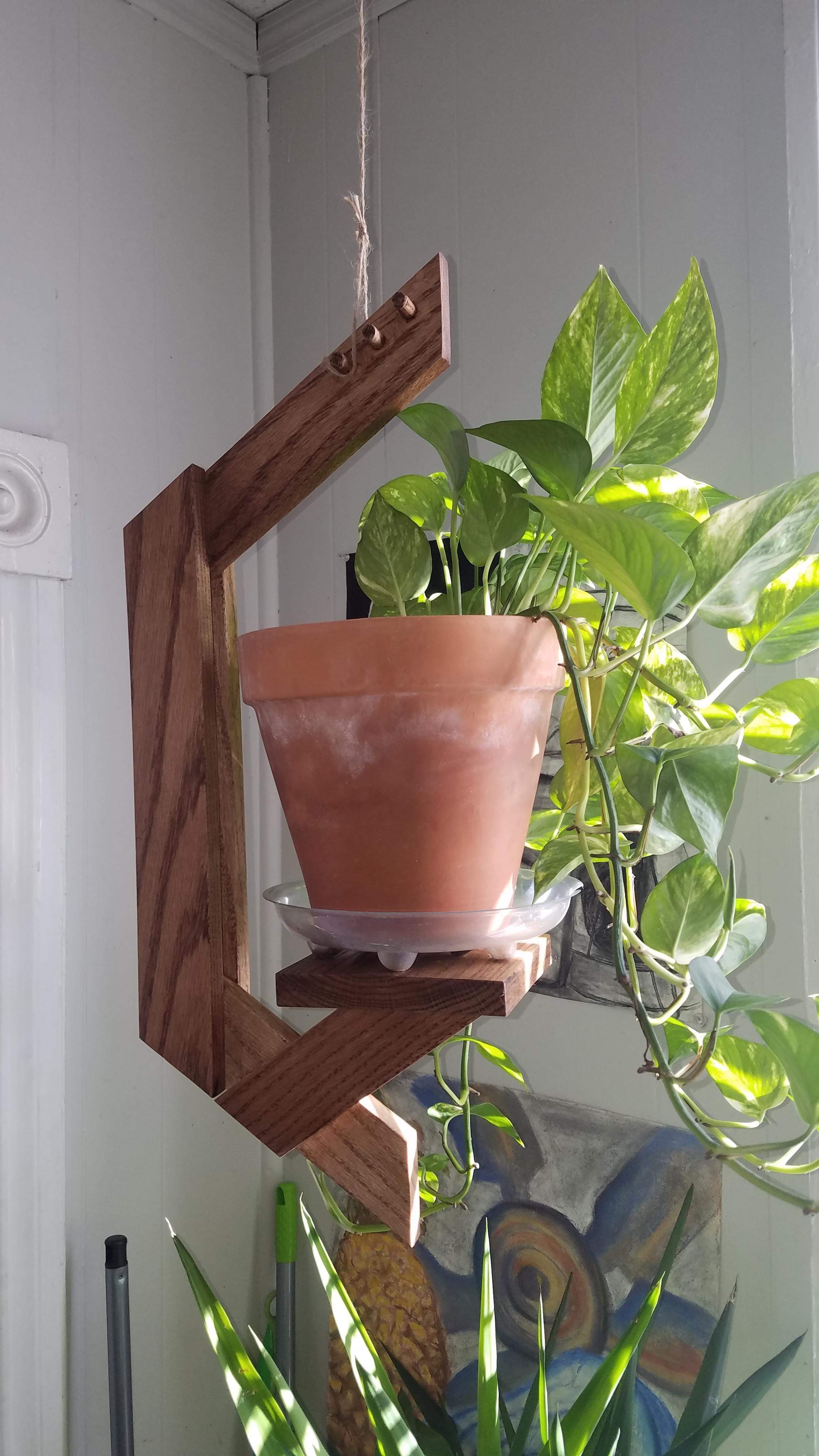 Built some simple hanging plant stands for christmas presents. Came out