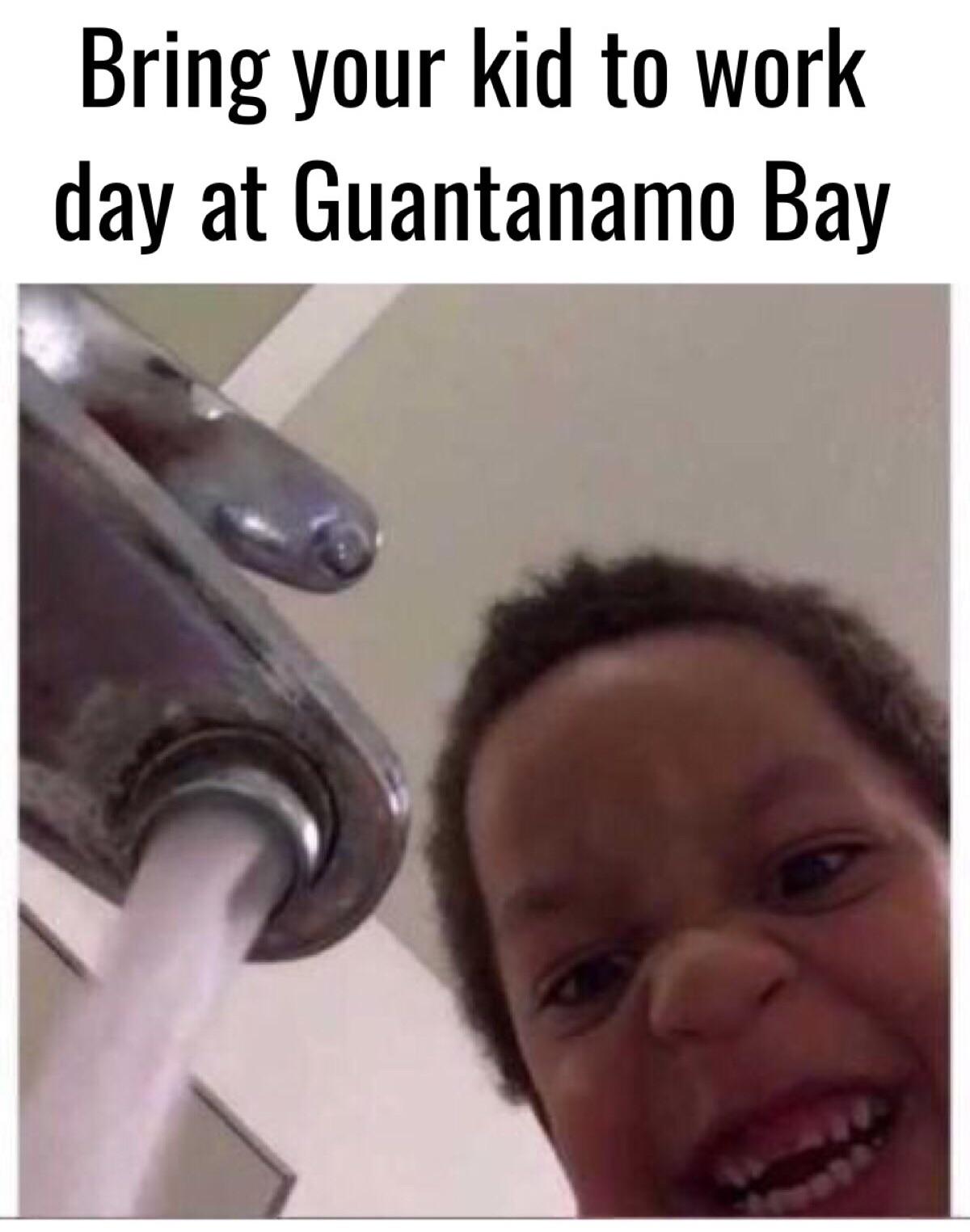 Look how happy waterboarding make him! r/memes