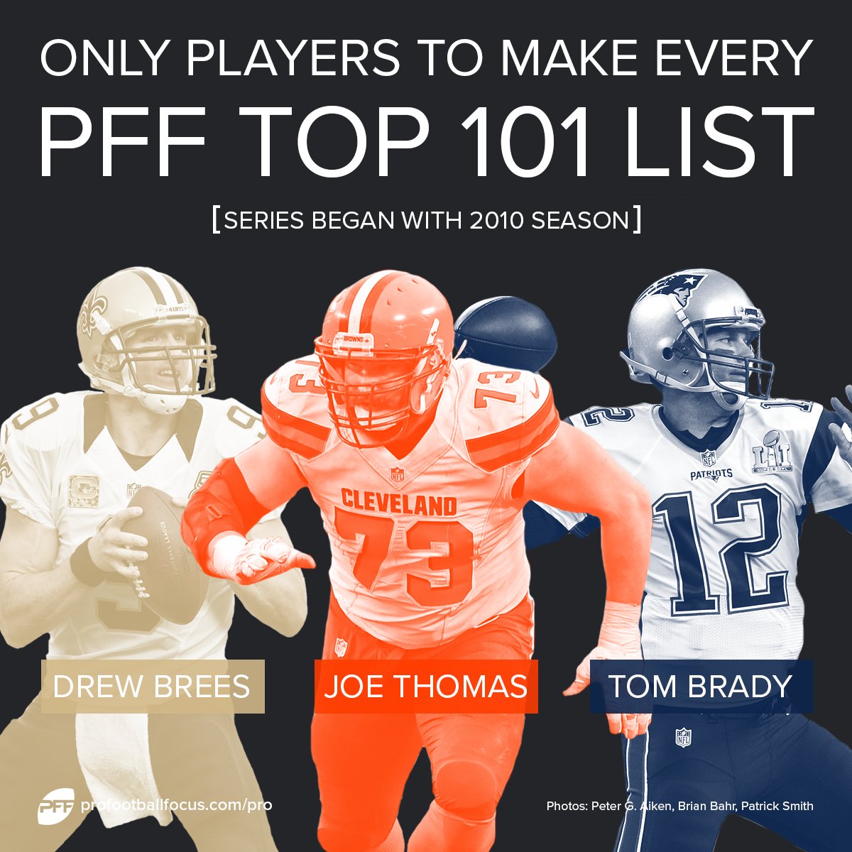 The only players to make every PFF top 101 list nfl