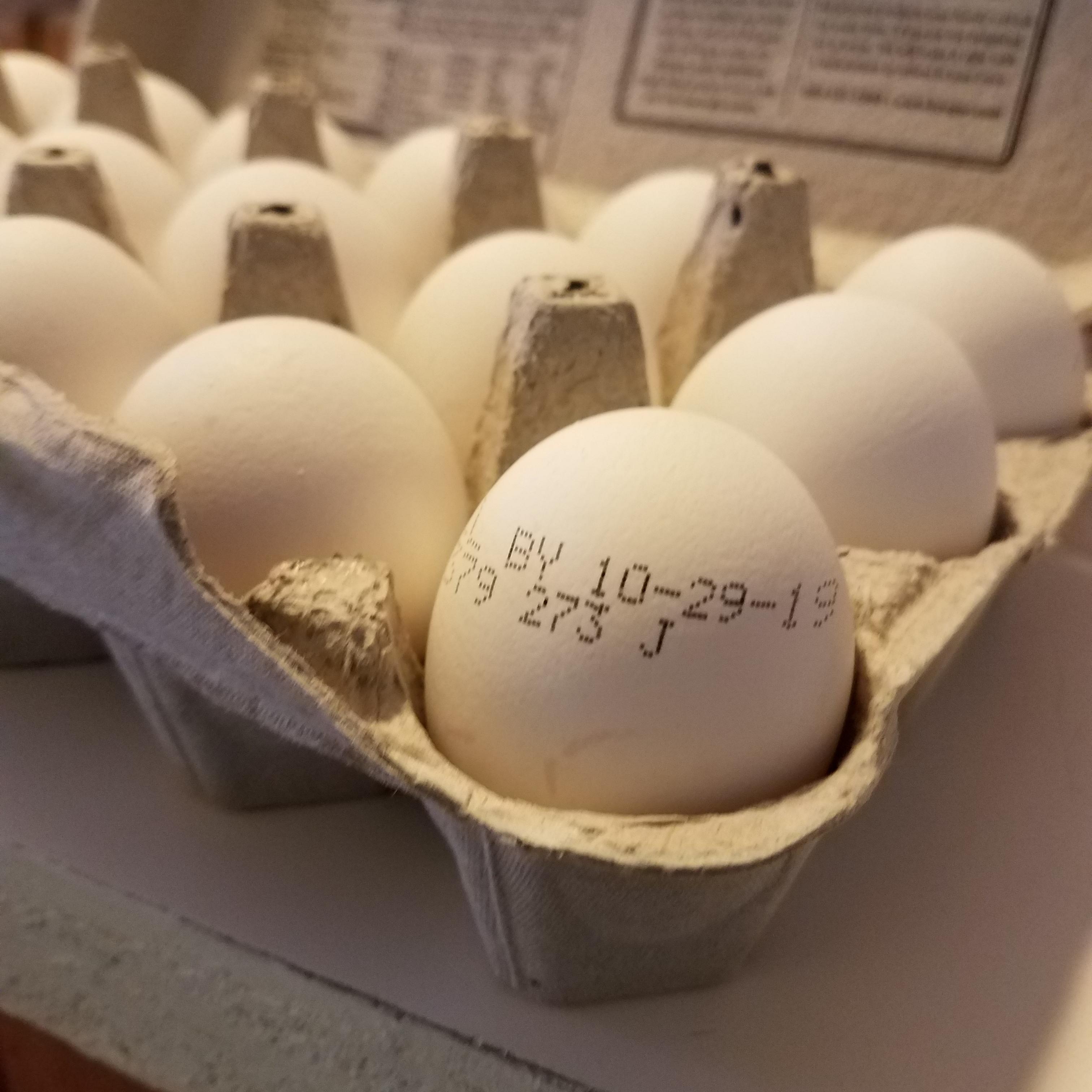 The "Sell By" date was printed directly on one of my eggs, instead of