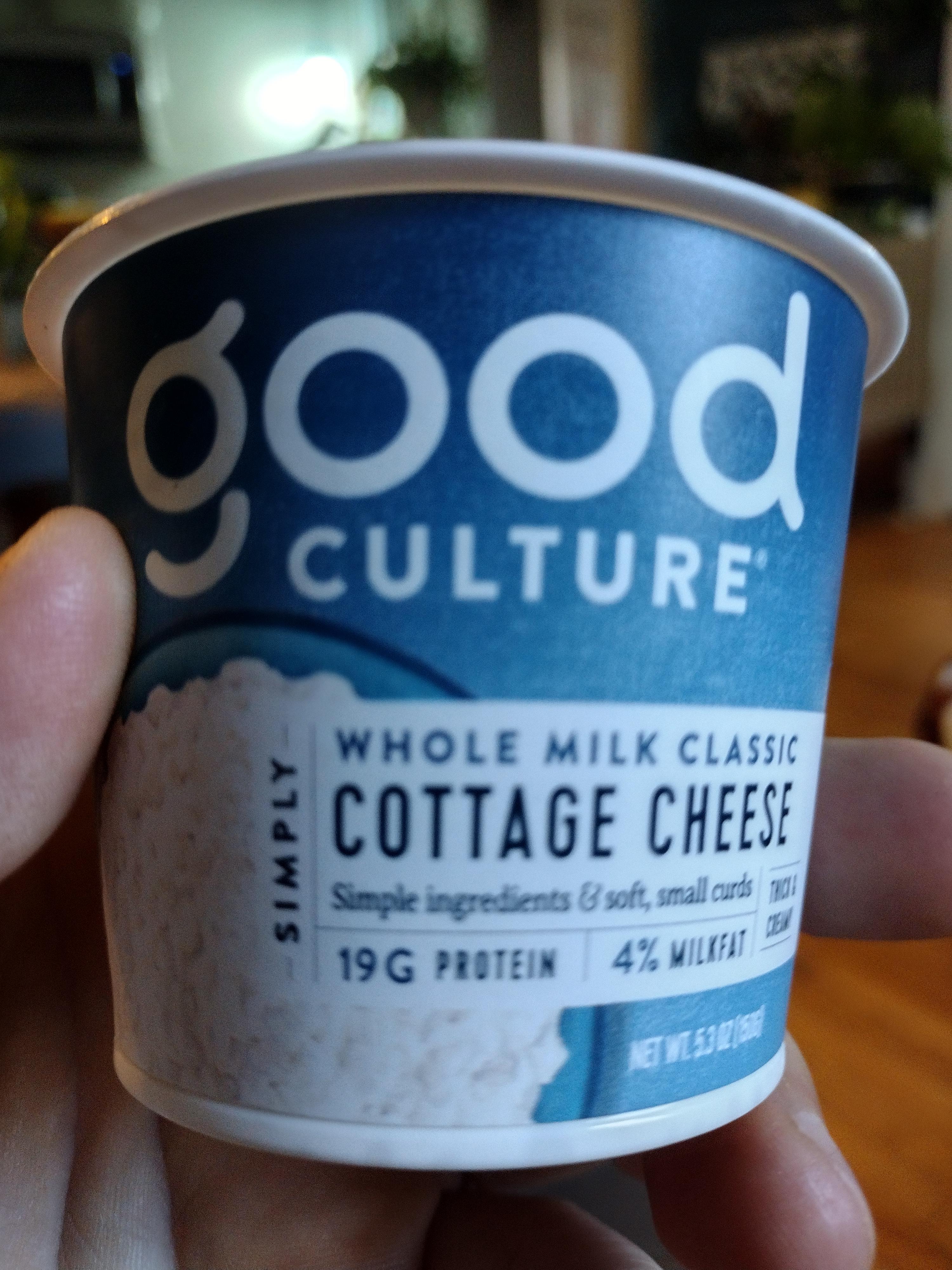 Single serving cottage cheese is amazing. Not too wet. Excellent