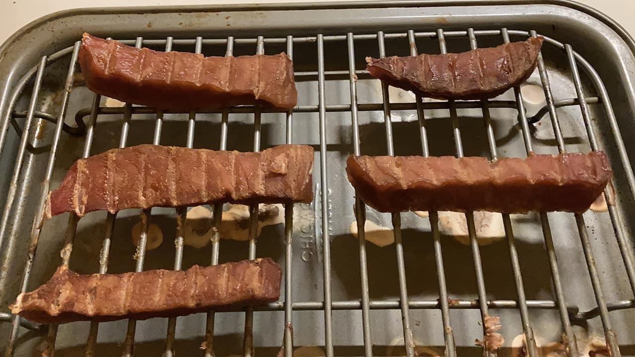 Homemade Dried Aku (Hawaiian delicacy; used ahi instead of actual aku; came out perfect!) r