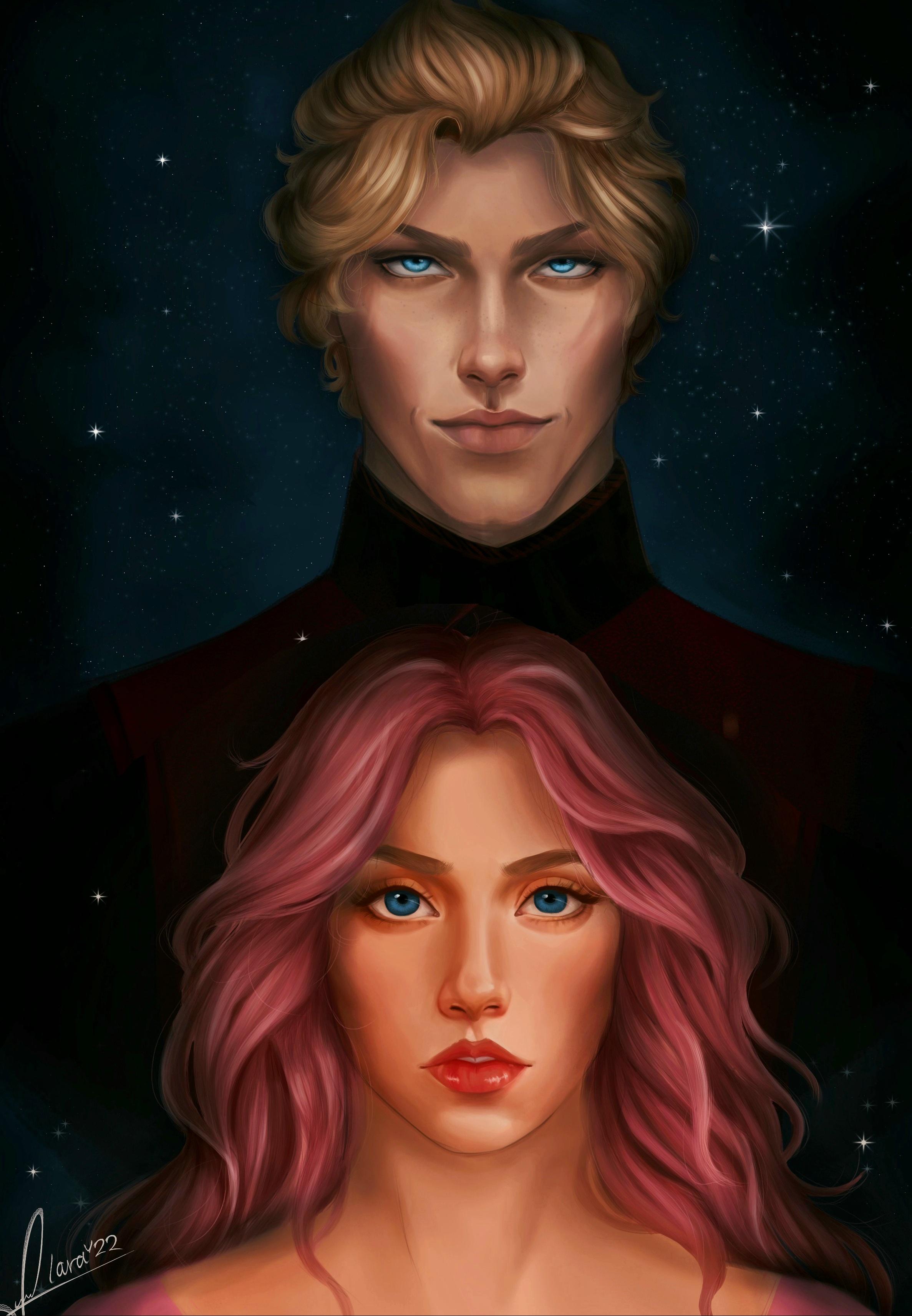 My once upon a broken heart fanart( jacks and Evangeline) lulureadsss