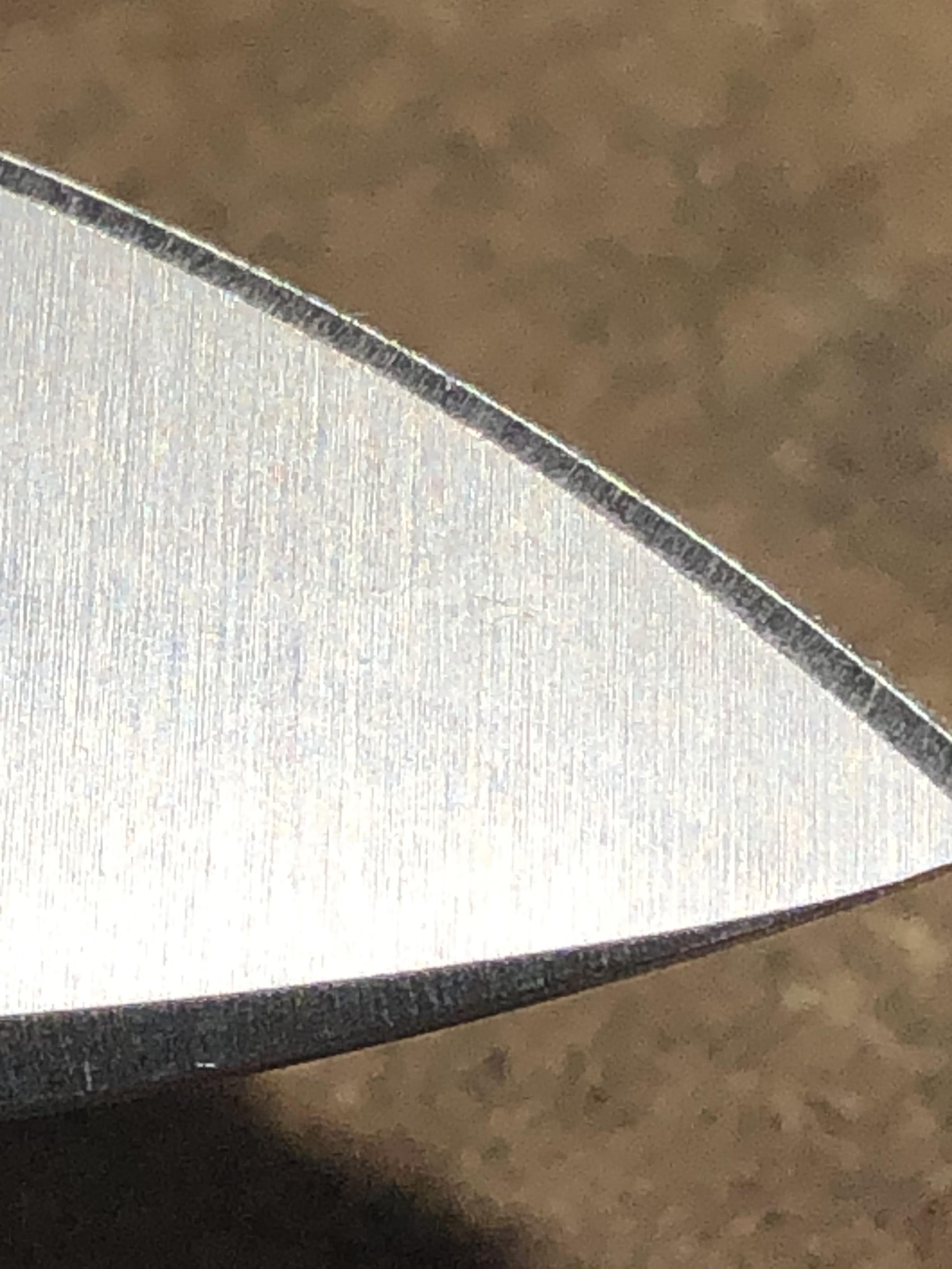 Sharpening knife without a flat blade with Lansky? sharpening